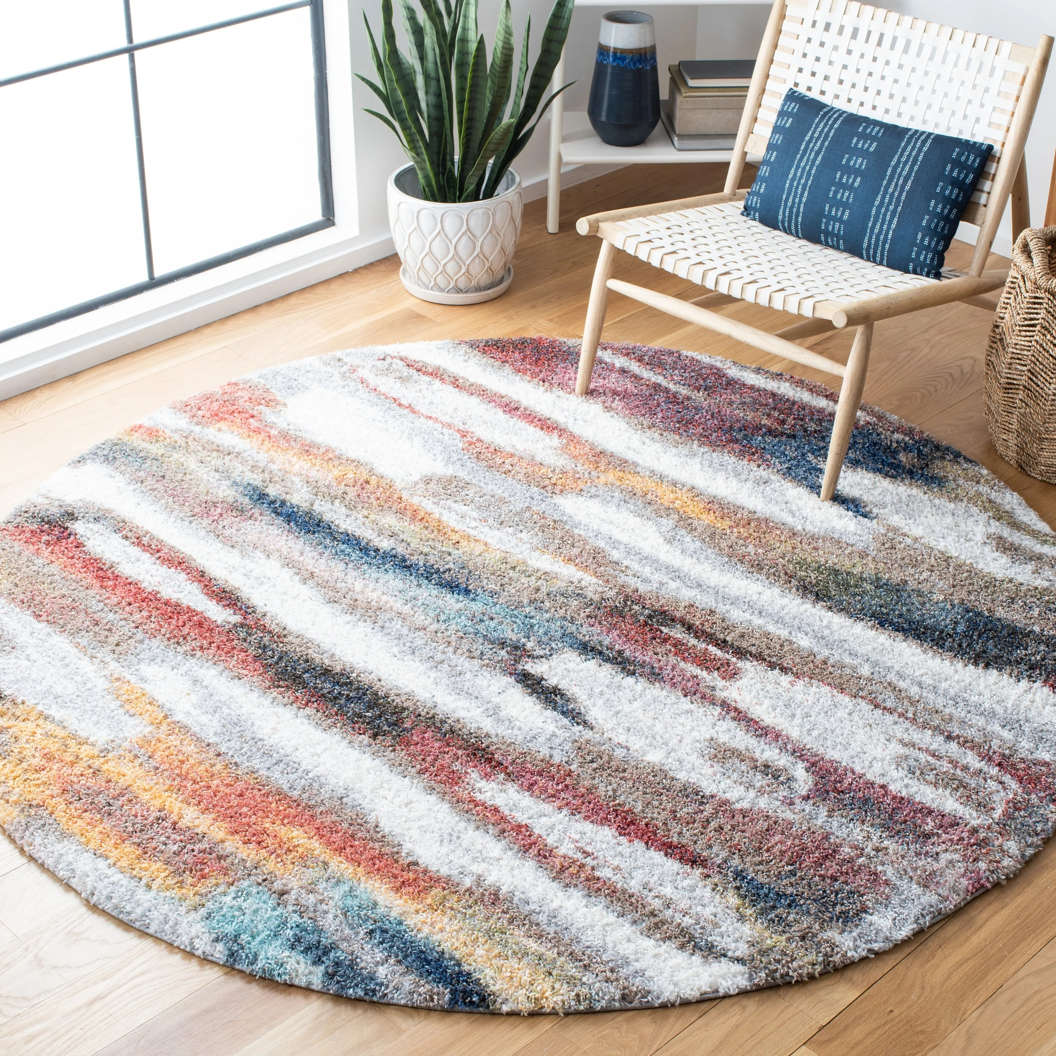 SAFAVIEH Calista Shag Mare Abstract 1-inch Thick Rug