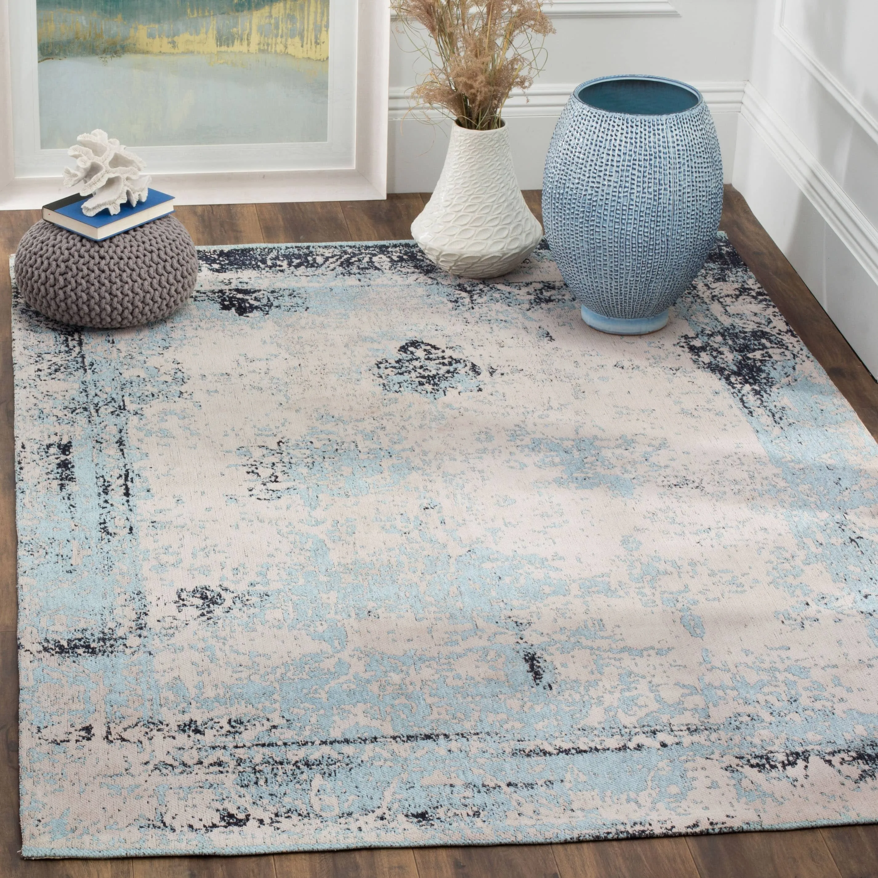 SAFAVIEH Classic Vintage Boho Mientje Distressed Oriental Cotton Rug