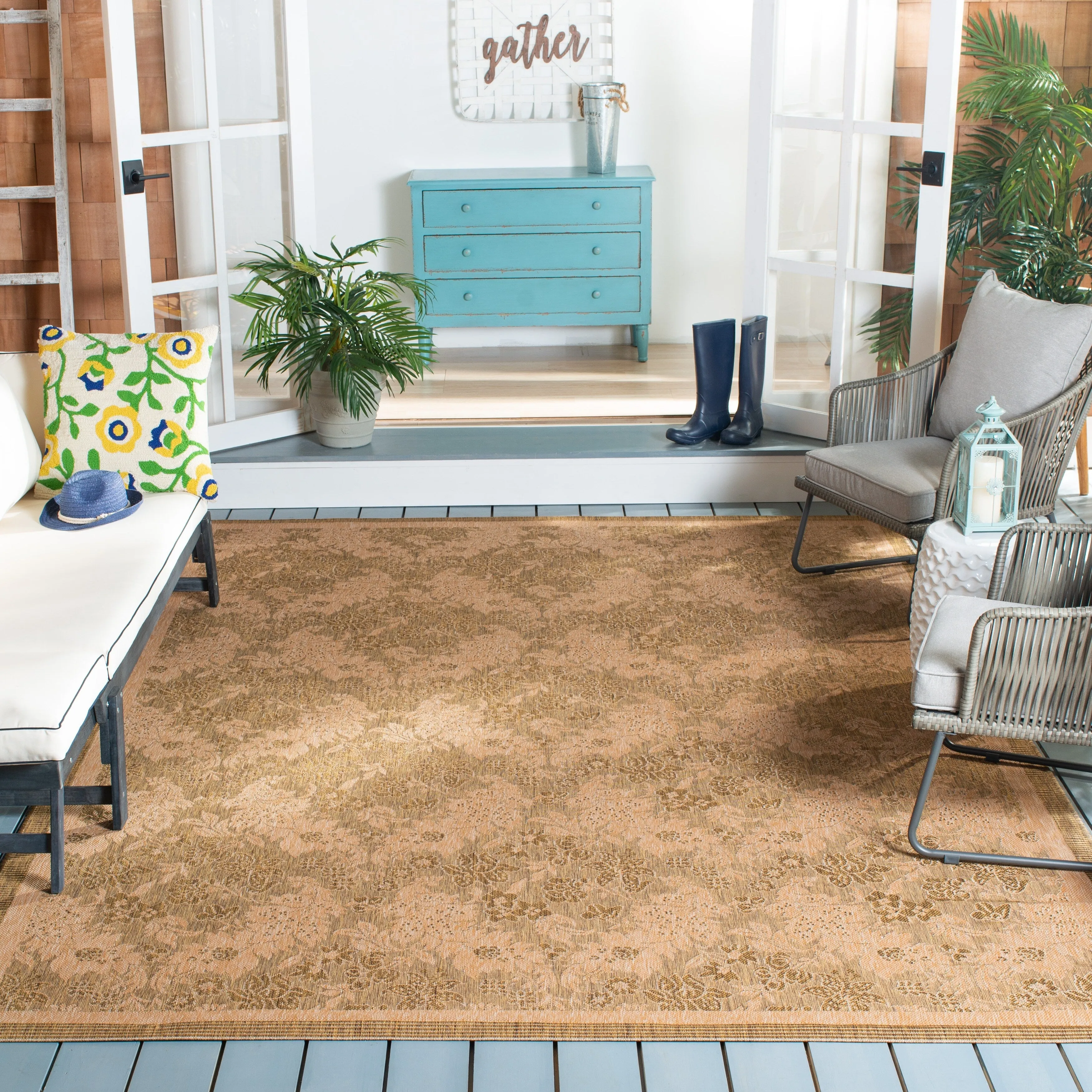 SAFAVIEH Courtyard Arla Indoor/ Outdoor Waterproof Patio Backyard Rug