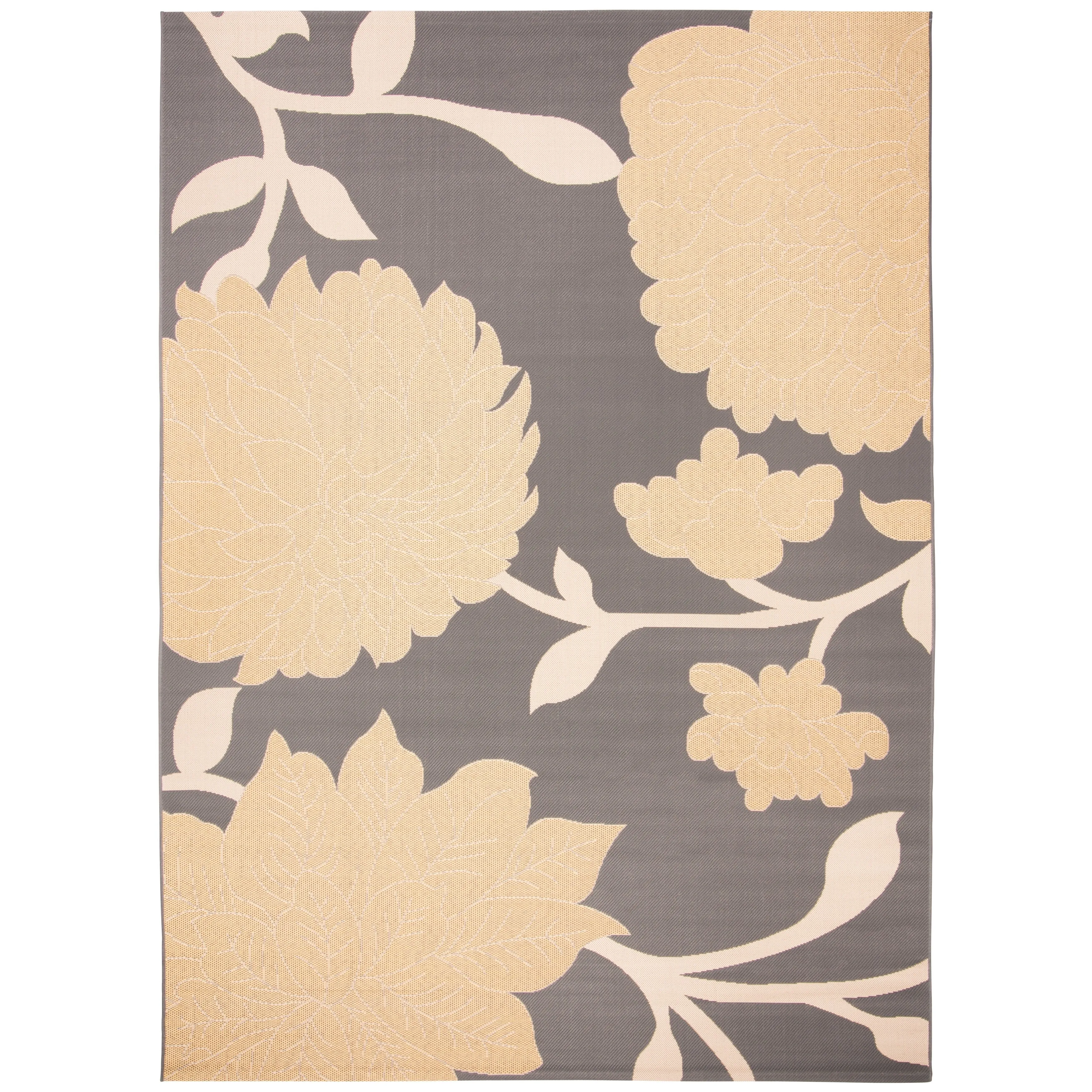 SAFAVIEH Courtyard Damaris Floral Indoor/ Outdoor Waterproof Patio Backyard Rug