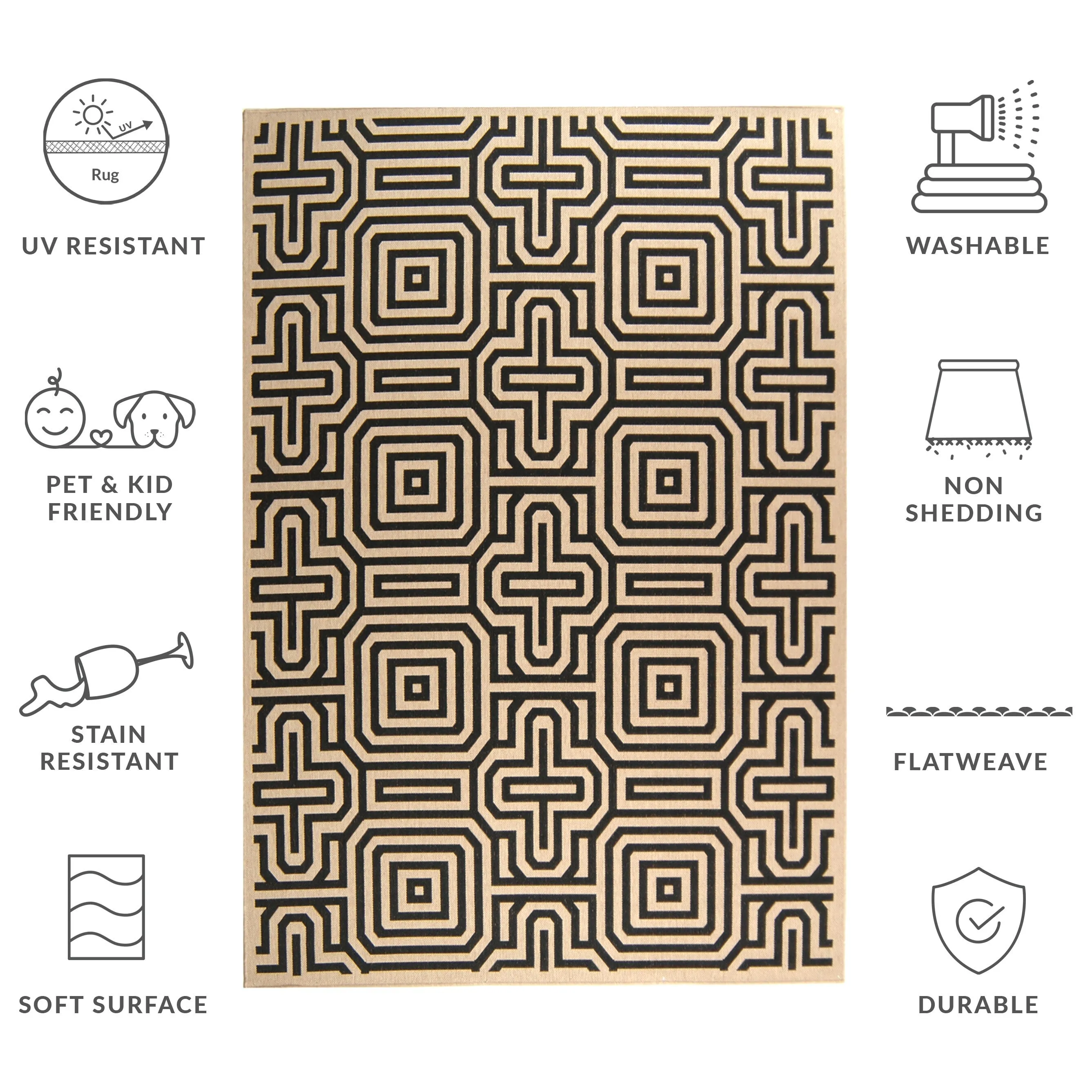 SAFAVIEH. Courtyard Gerdine Indoor/ Outdoor Waterproof Patio Backyard Rug