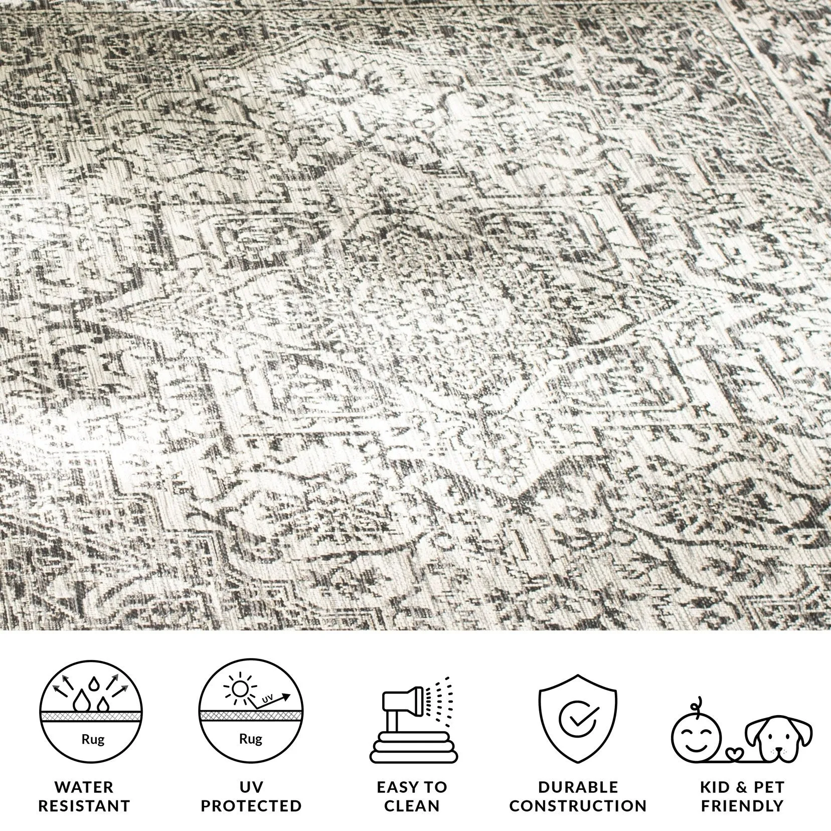 SAFAVIEH Courtyard Guylaine Indoor/ Outdoor Waterproof Patio Backyard Rug