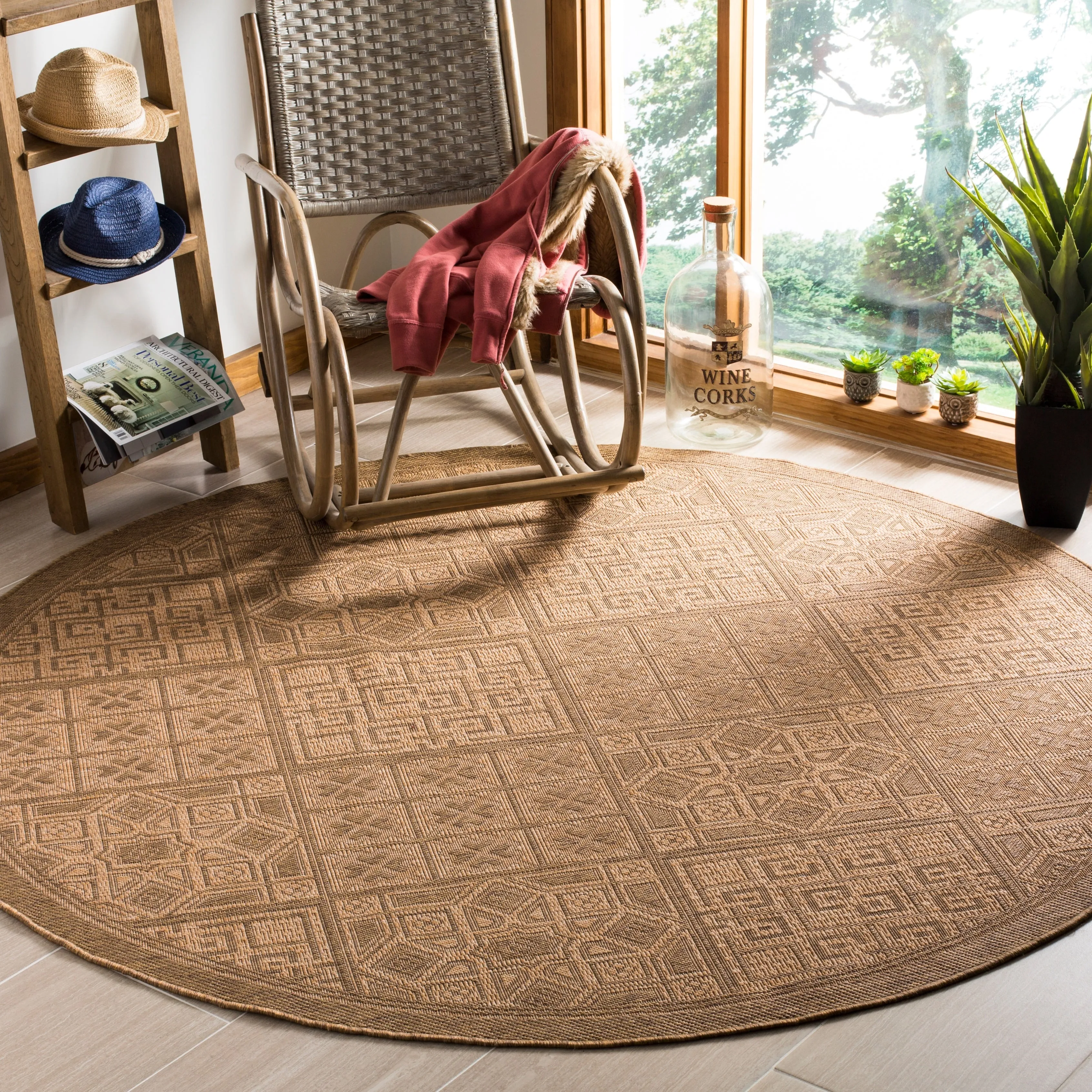 SAFAVIEH Courtyard Jacklyn Indoor/ Outdoor Waterproof Patio Backyard Rug