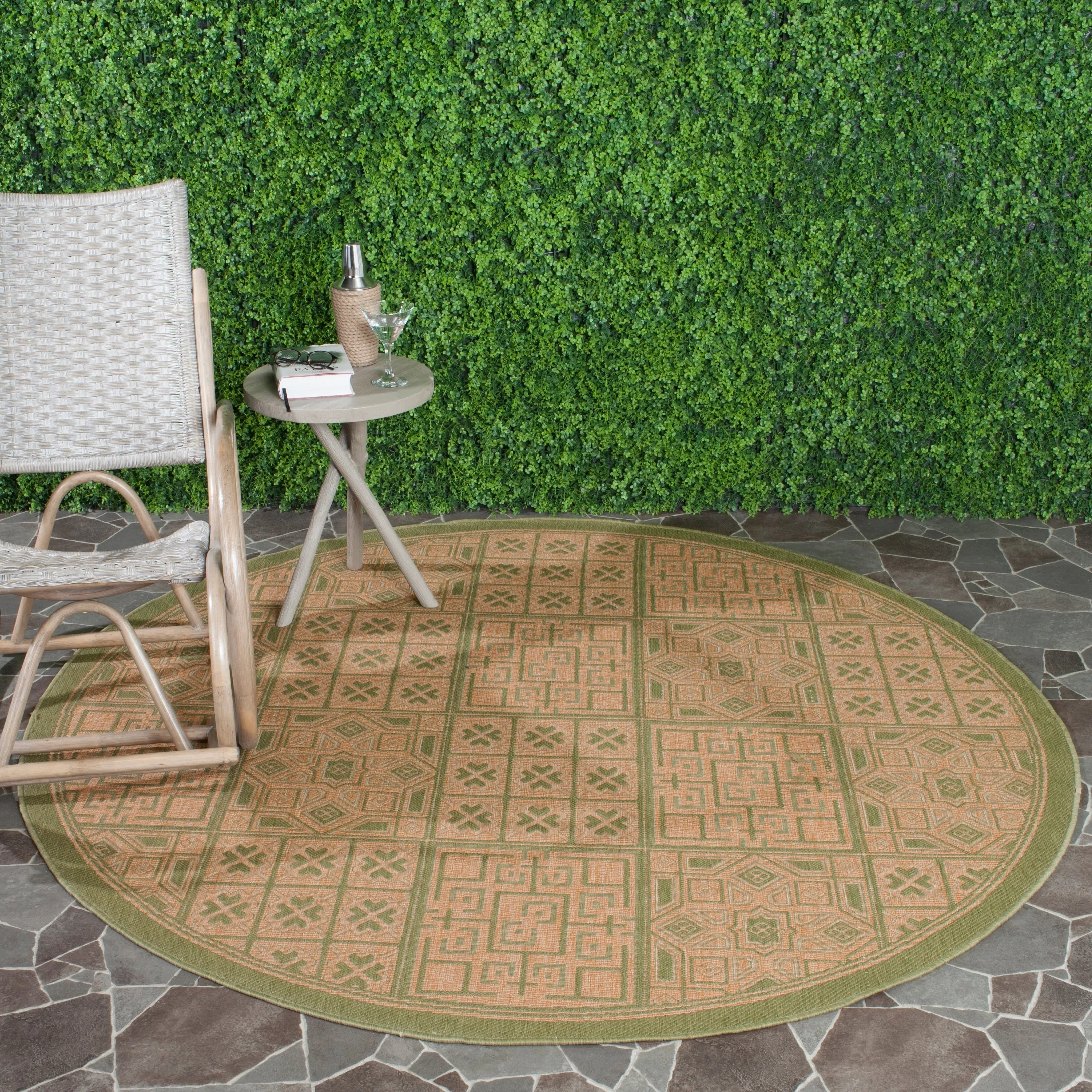 SAFAVIEH Courtyard Jacklyn Indoor/ Outdoor Waterproof Patio Backyard Rug