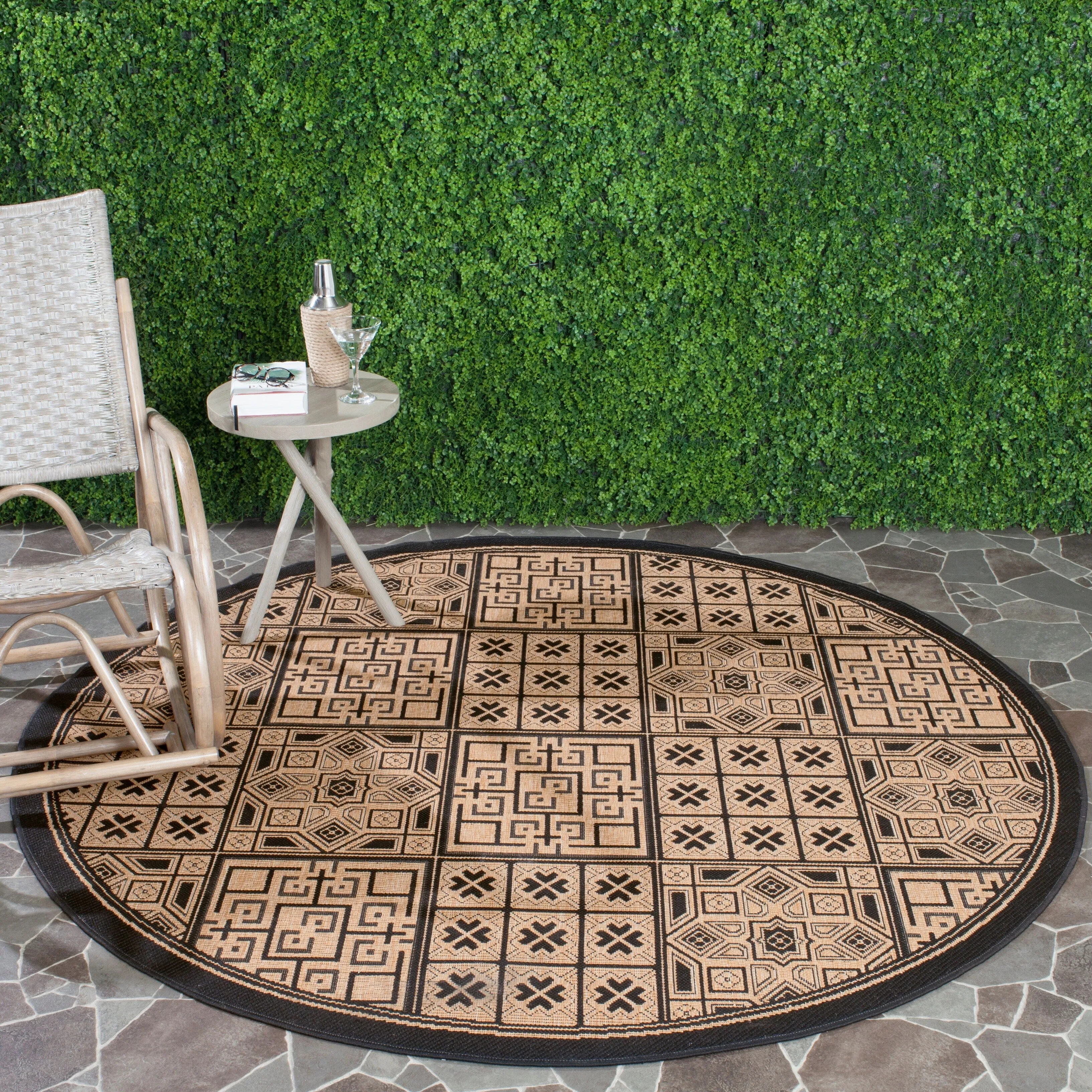 SAFAVIEH Courtyard Jacklyn Indoor/ Outdoor Waterproof Patio Backyard Rug