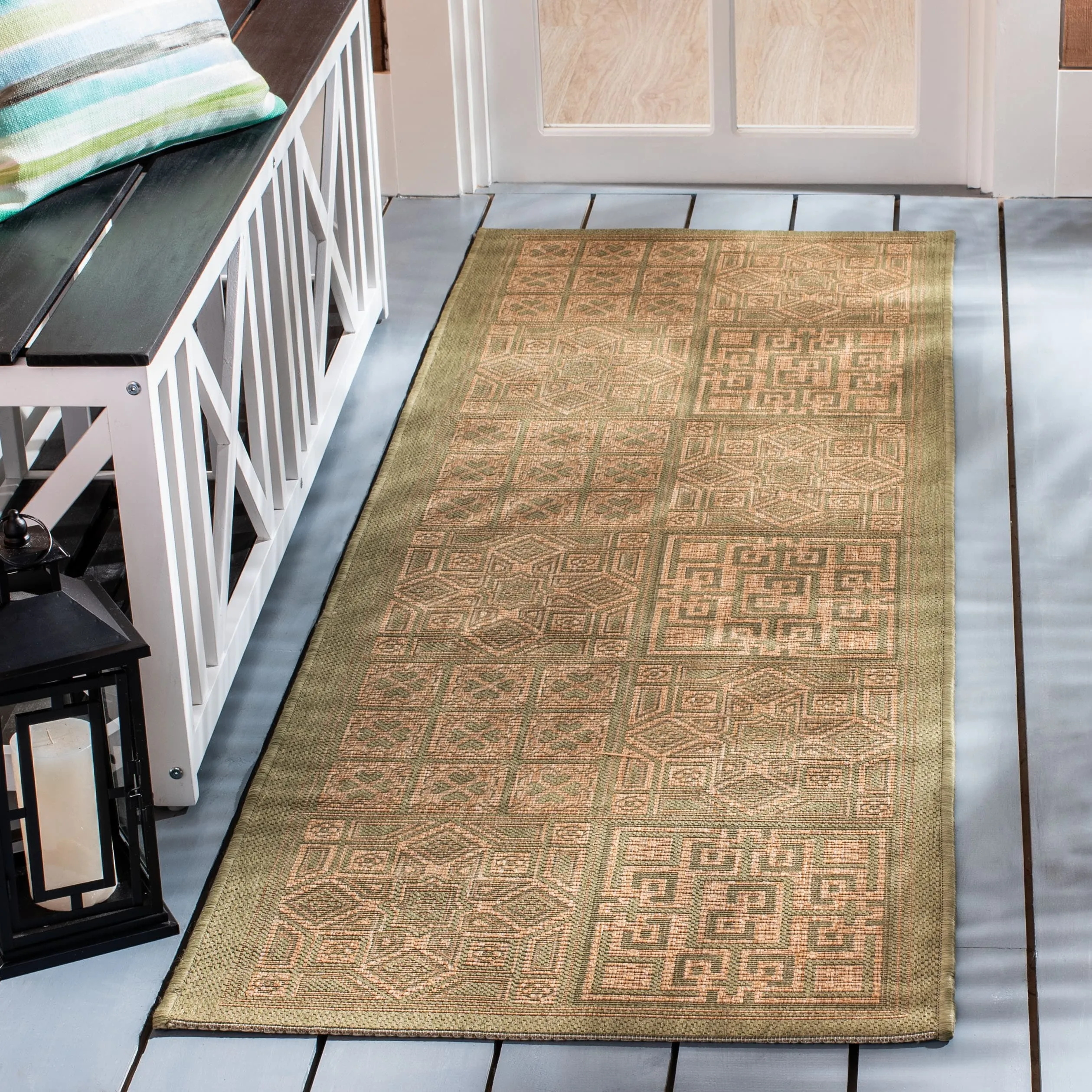 SAFAVIEH Courtyard Jacklyn Indoor/ Outdoor Waterproof Patio Backyard Rug