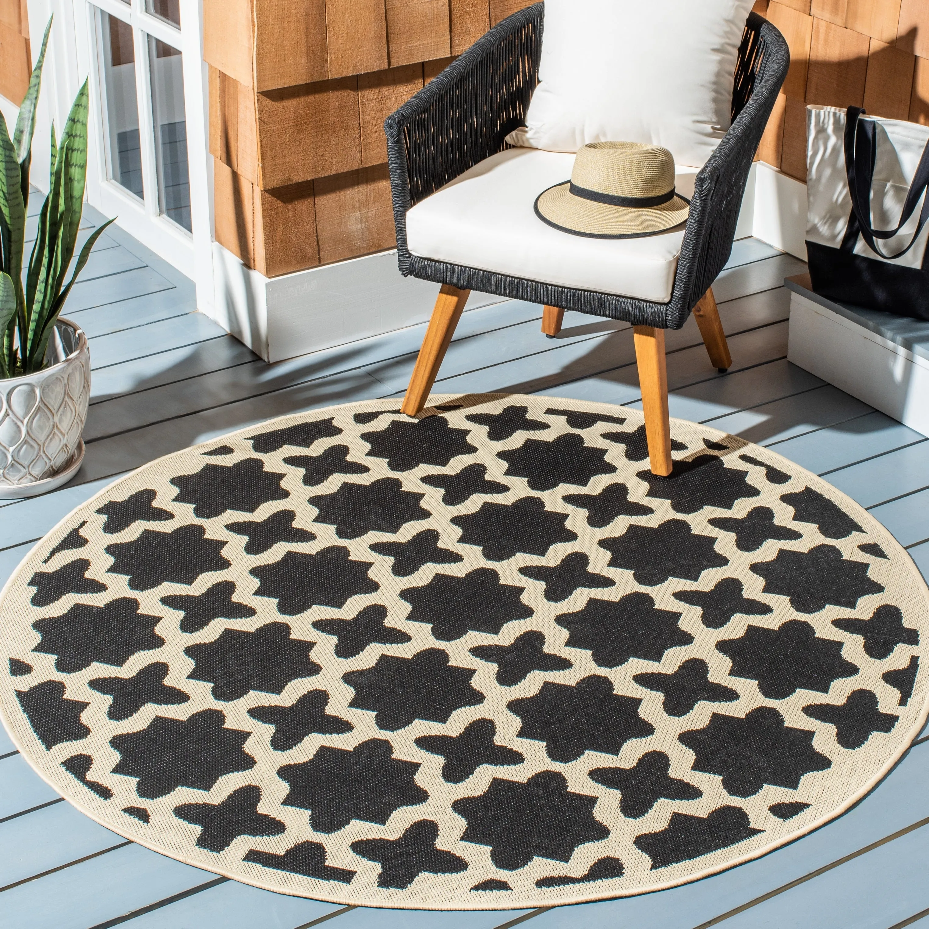 SAFAVIEH Courtyard Myrianne Indoor/ Outdoor Waterproof Patio Backyard Rug