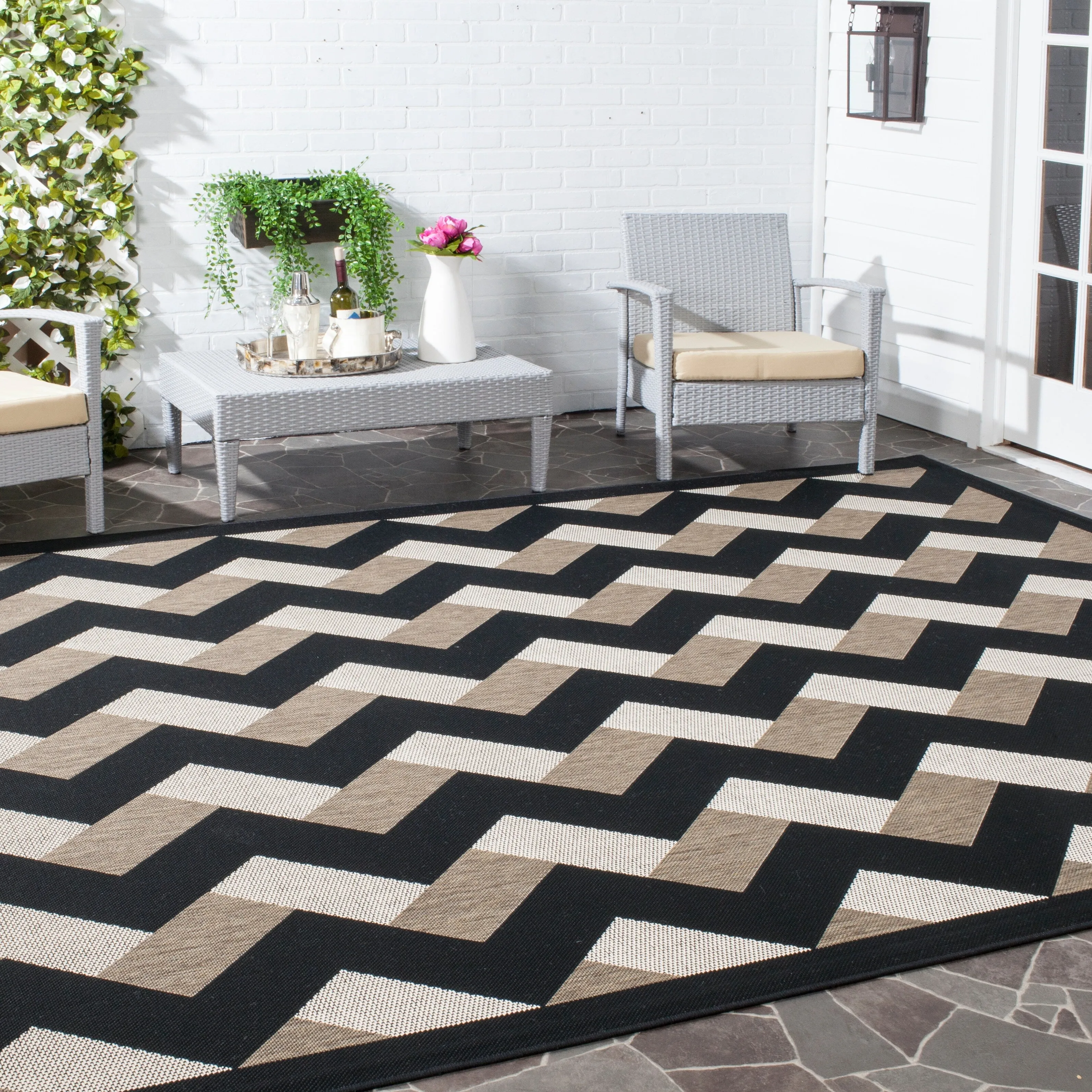 SAFAVIEH Courtyard Norita Indoor/ Outdoor Waterproof Patio Backyard Rug