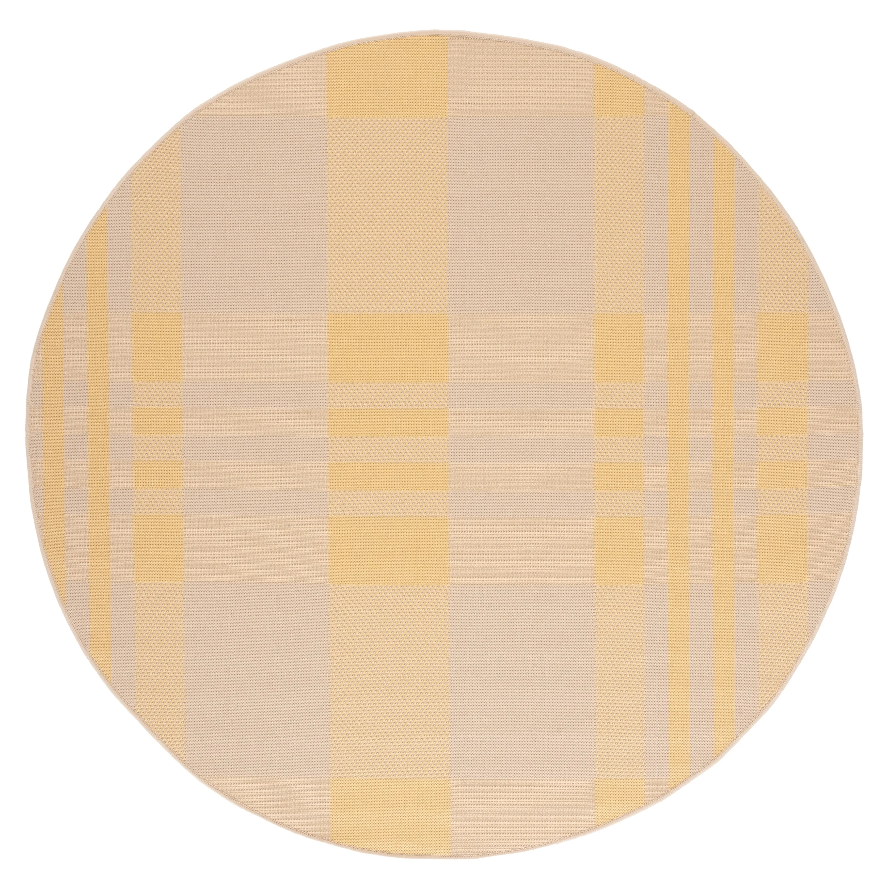 SAFAVIEH Courtyard Oriole Plaid Indoor/ Outdoor Waterproof Patio Backyard.
