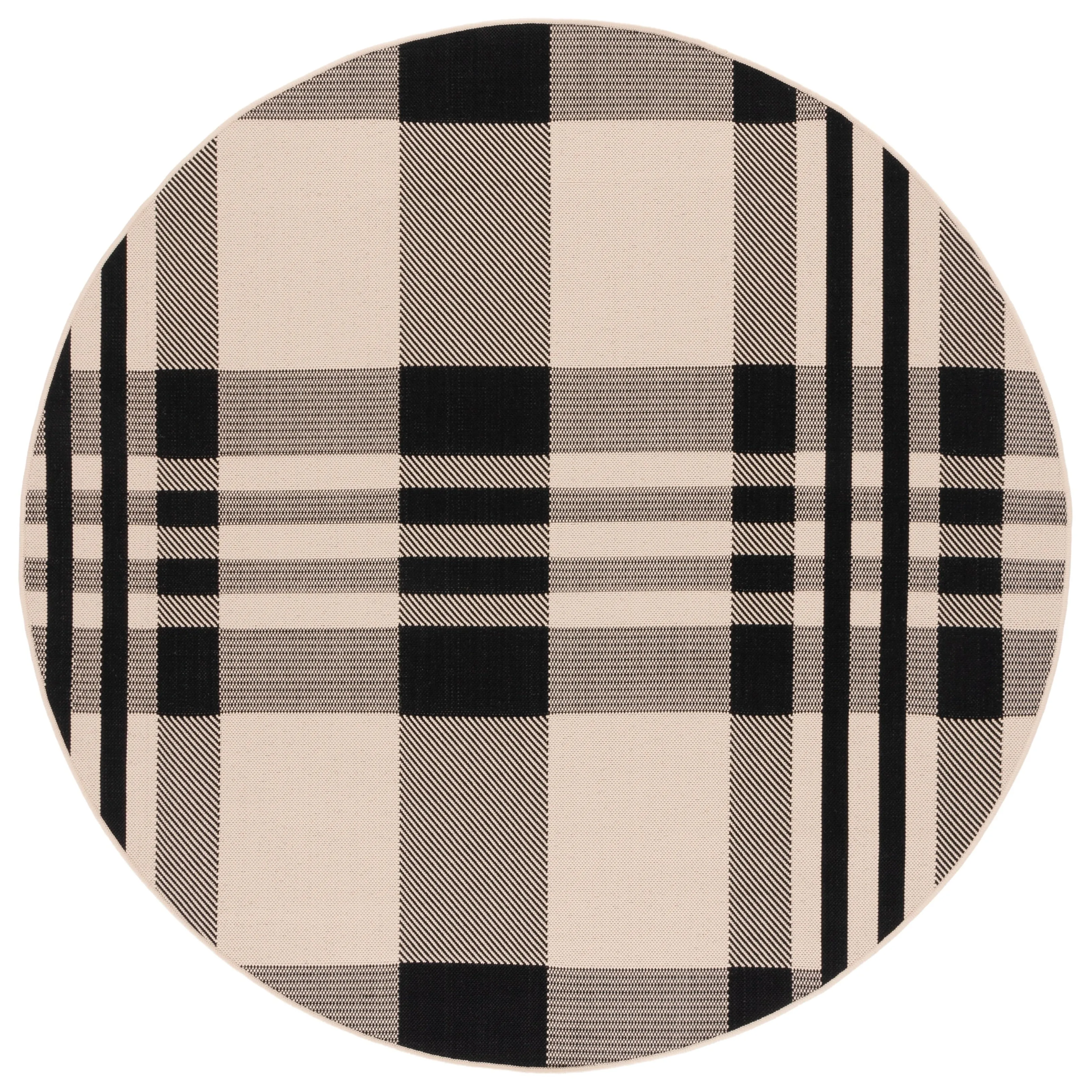 SAFAVIEH Courtyard Oriole Plaid Indoor/ Outdoor Waterproof Patio Backyard.