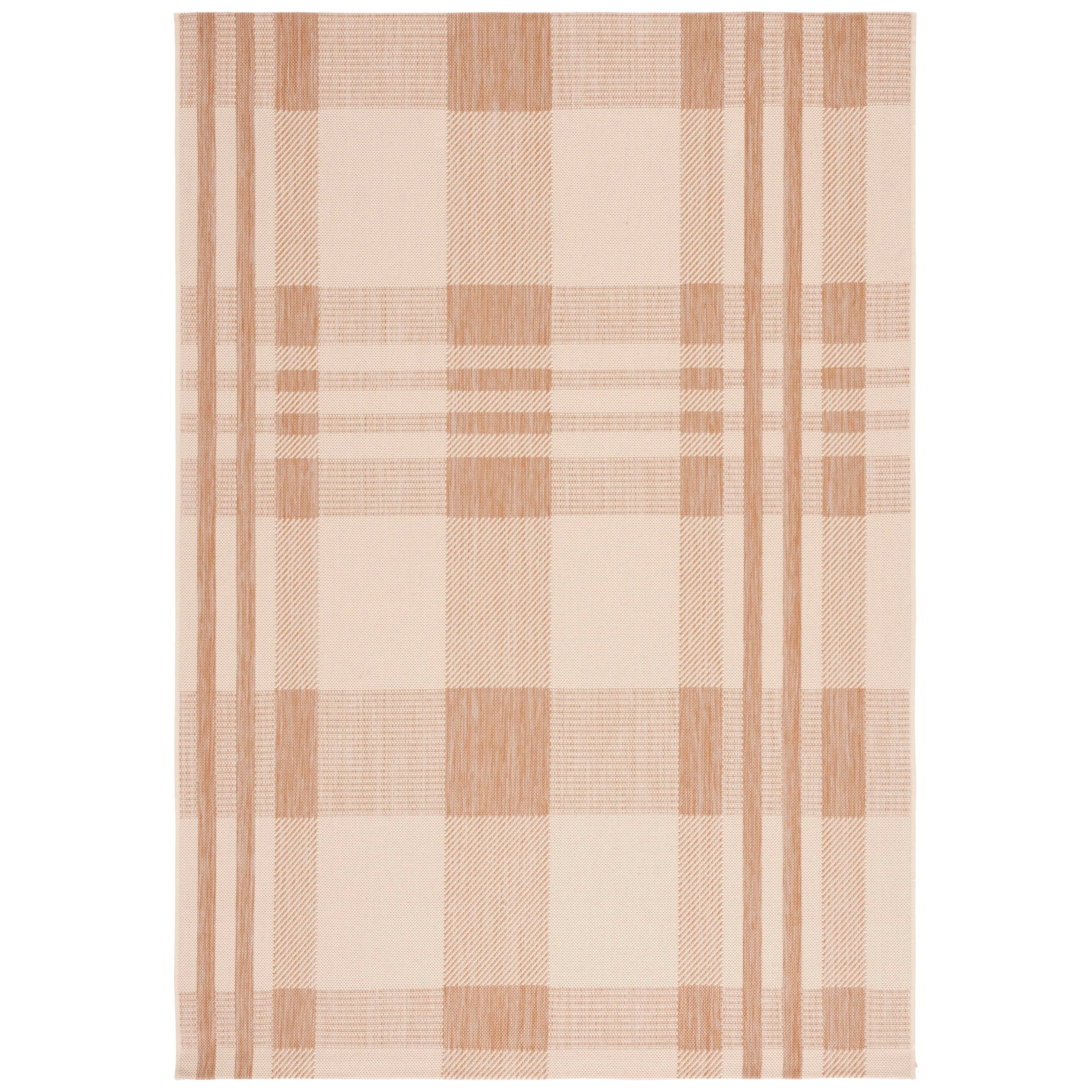 SAFAVIEH Courtyard Oriole Plaid Indoor/ Outdoor Waterproof Patio Backyard.