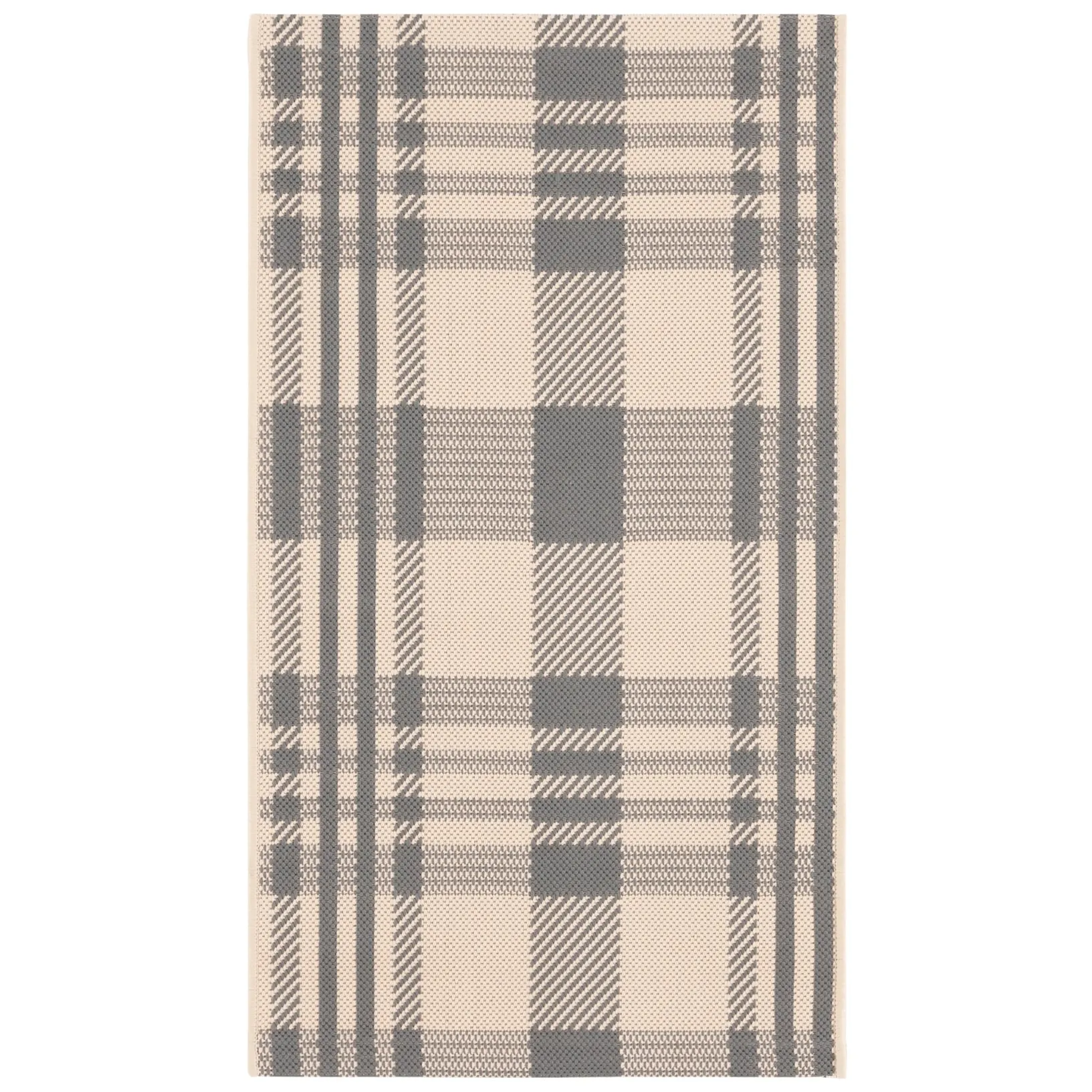 SAFAVIEH Courtyard Oriole Plaid Indoor/ Outdoor Waterproof Patio Backyard.