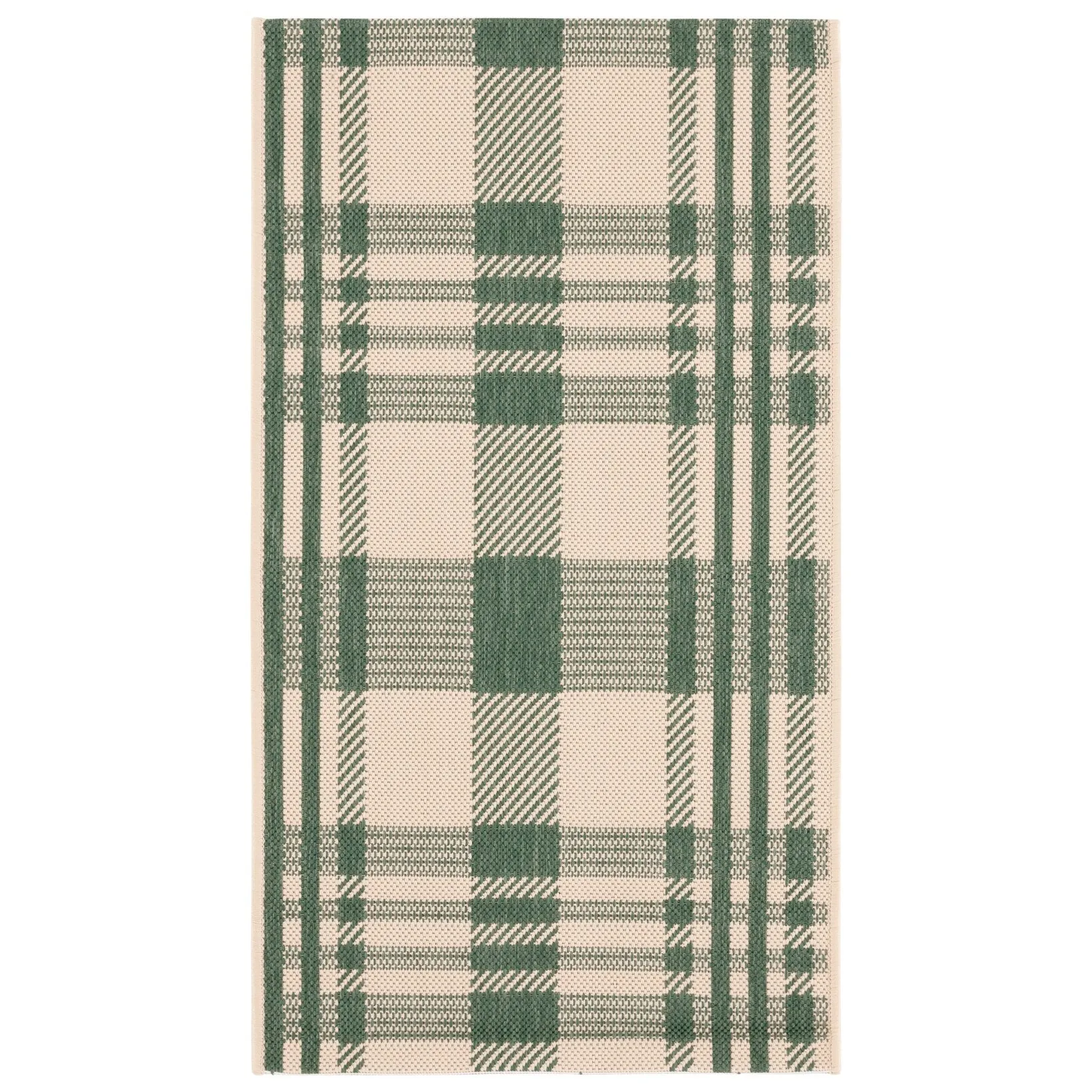 SAFAVIEH Courtyard Oriole Plaid Indoor/ Outdoor Waterproof Patio Backyard.