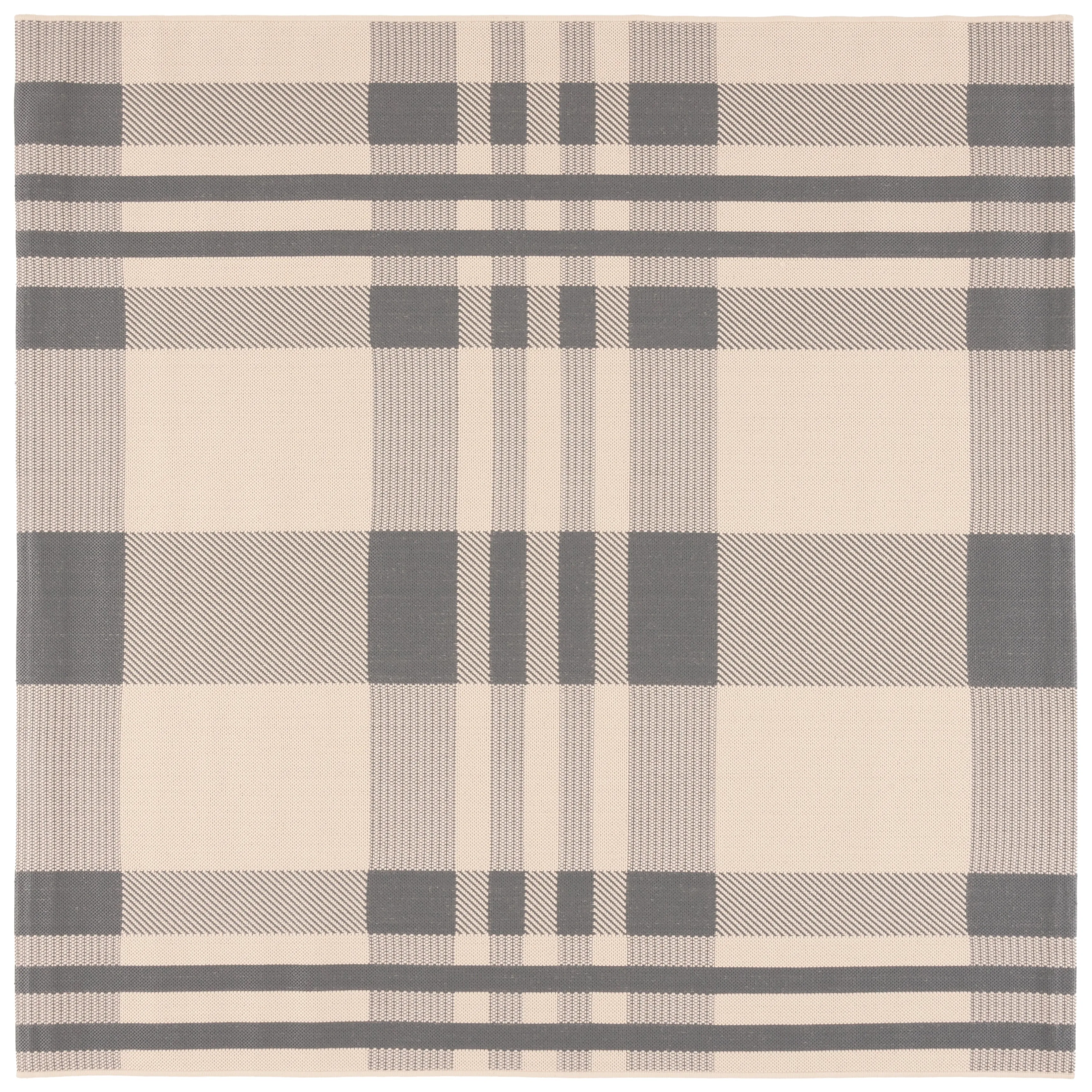 SAFAVIEH Courtyard Oriole Plaid Indoor/ Outdoor Waterproof Patio Backyard.