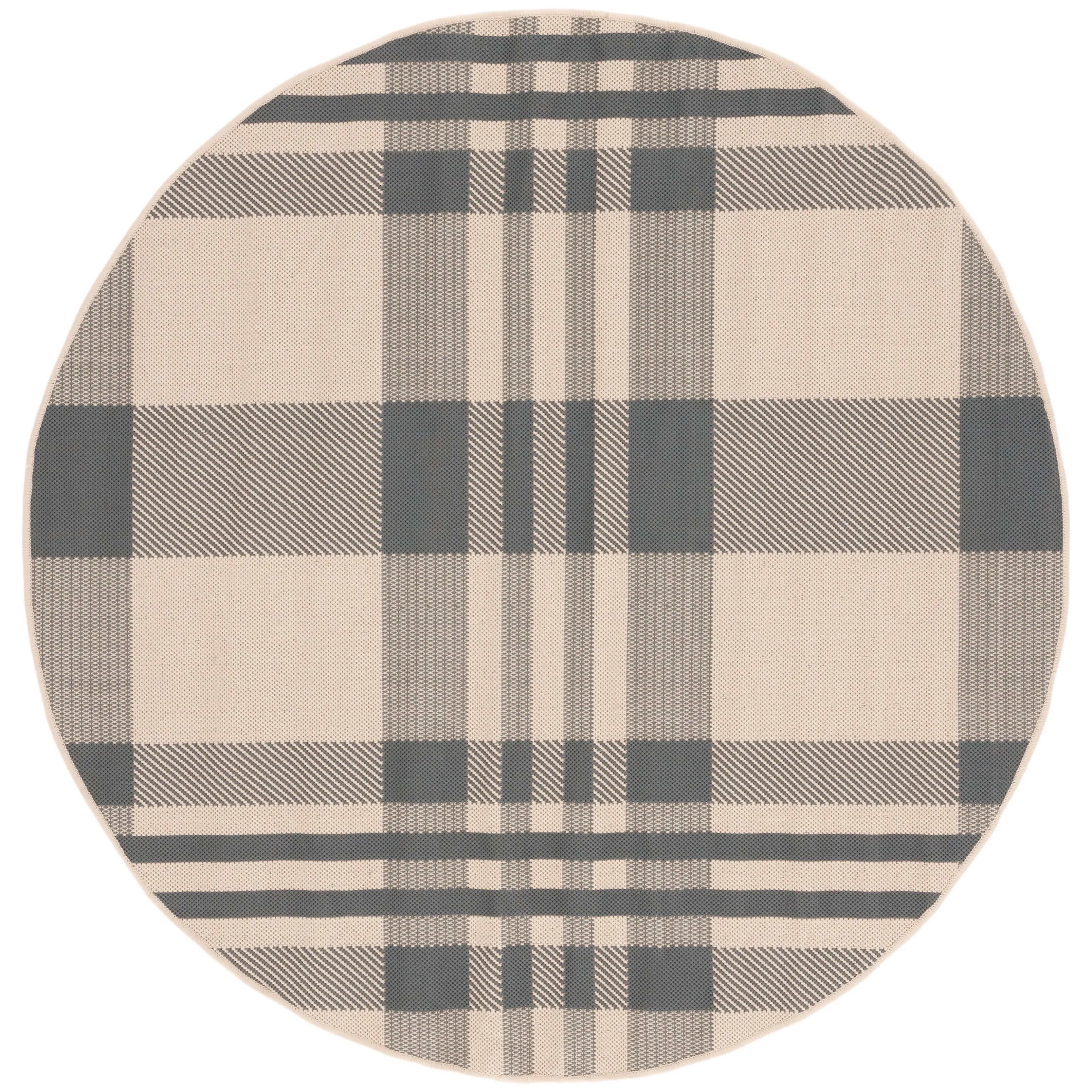 SAFAVIEH Courtyard Oriole Plaid Indoor/ Outdoor Waterproof Patio Backyard.