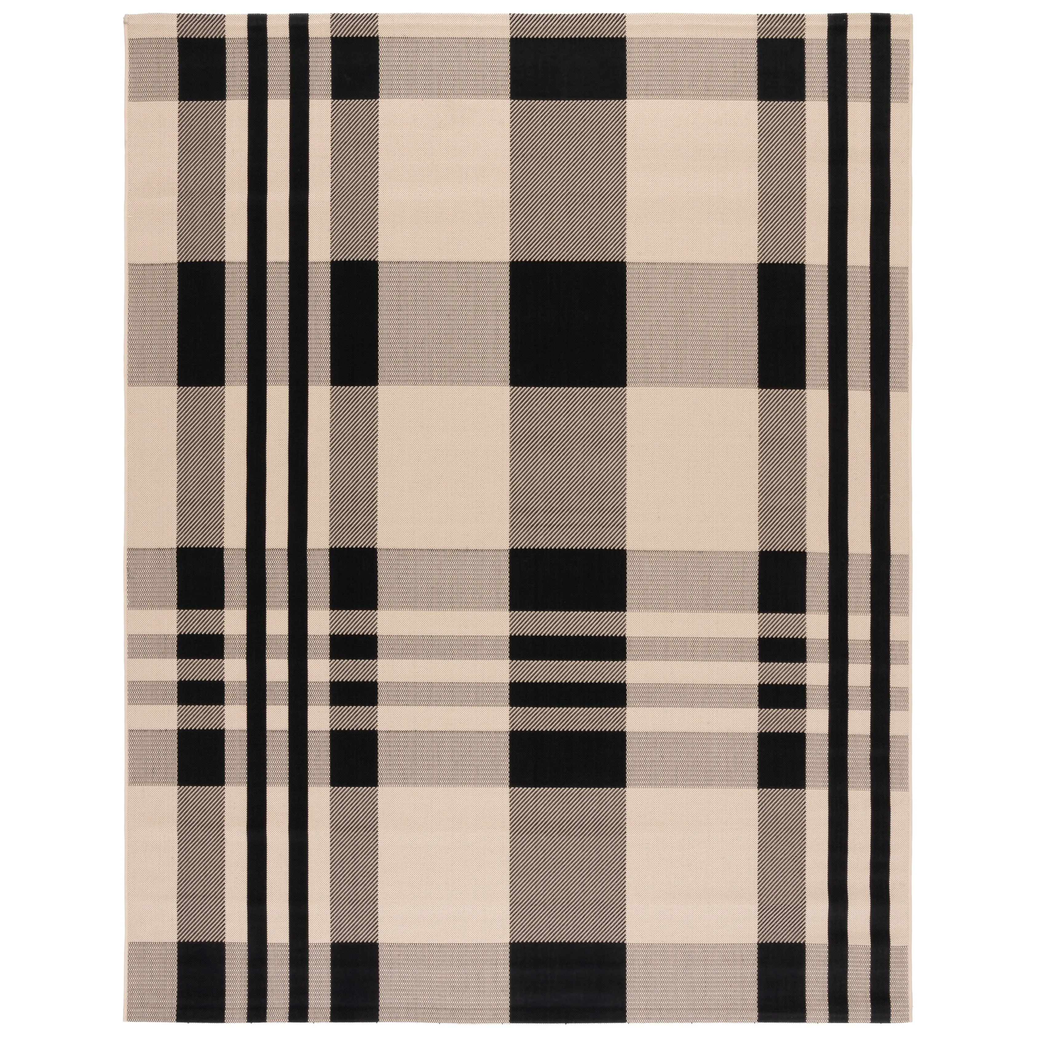 SAFAVIEH Courtyard Oriole Plaid Indoor/ Outdoor Waterproof Patio Backyard.