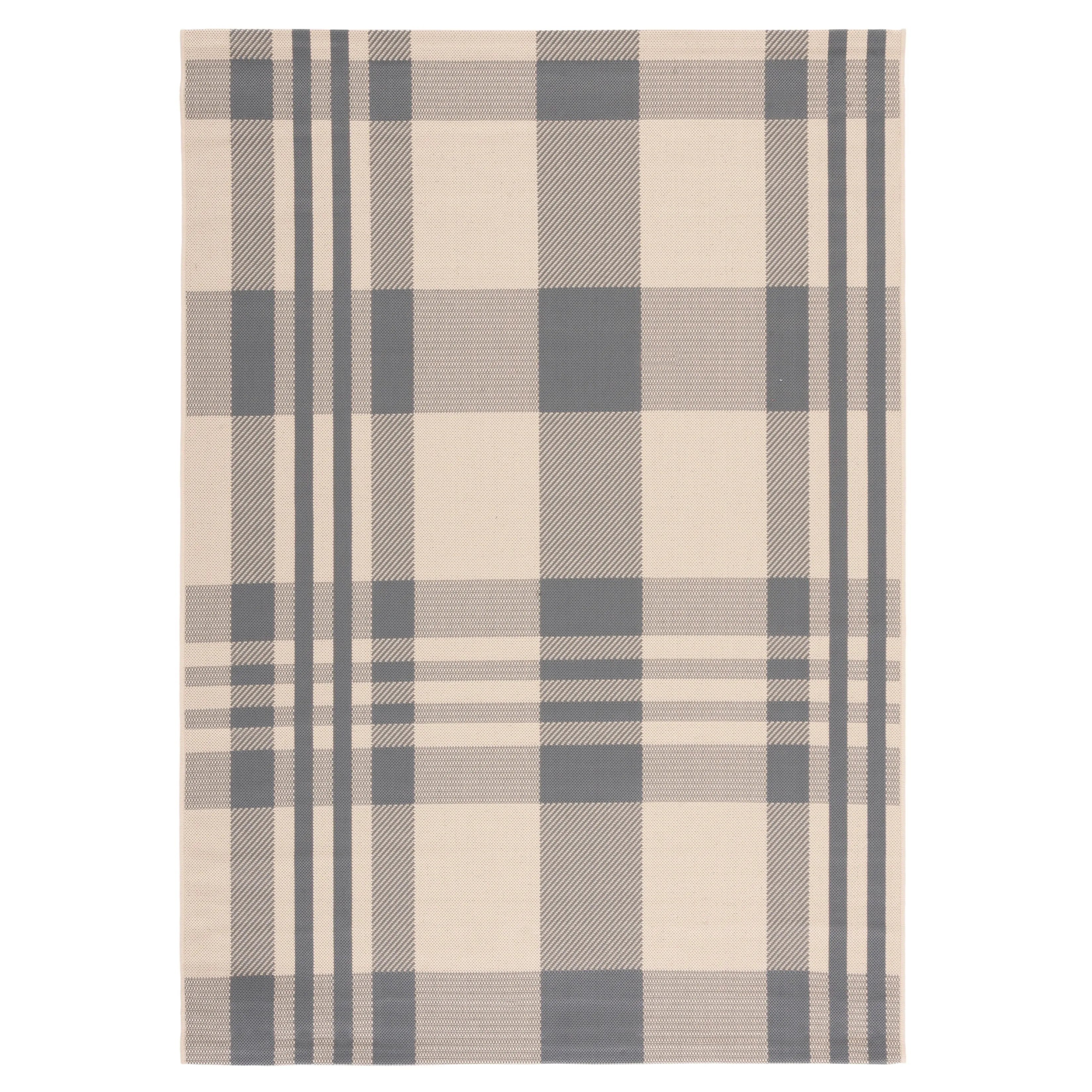 SAFAVIEH Courtyard Oriole Plaid Indoor/ Outdoor Waterproof Patio Backyard.