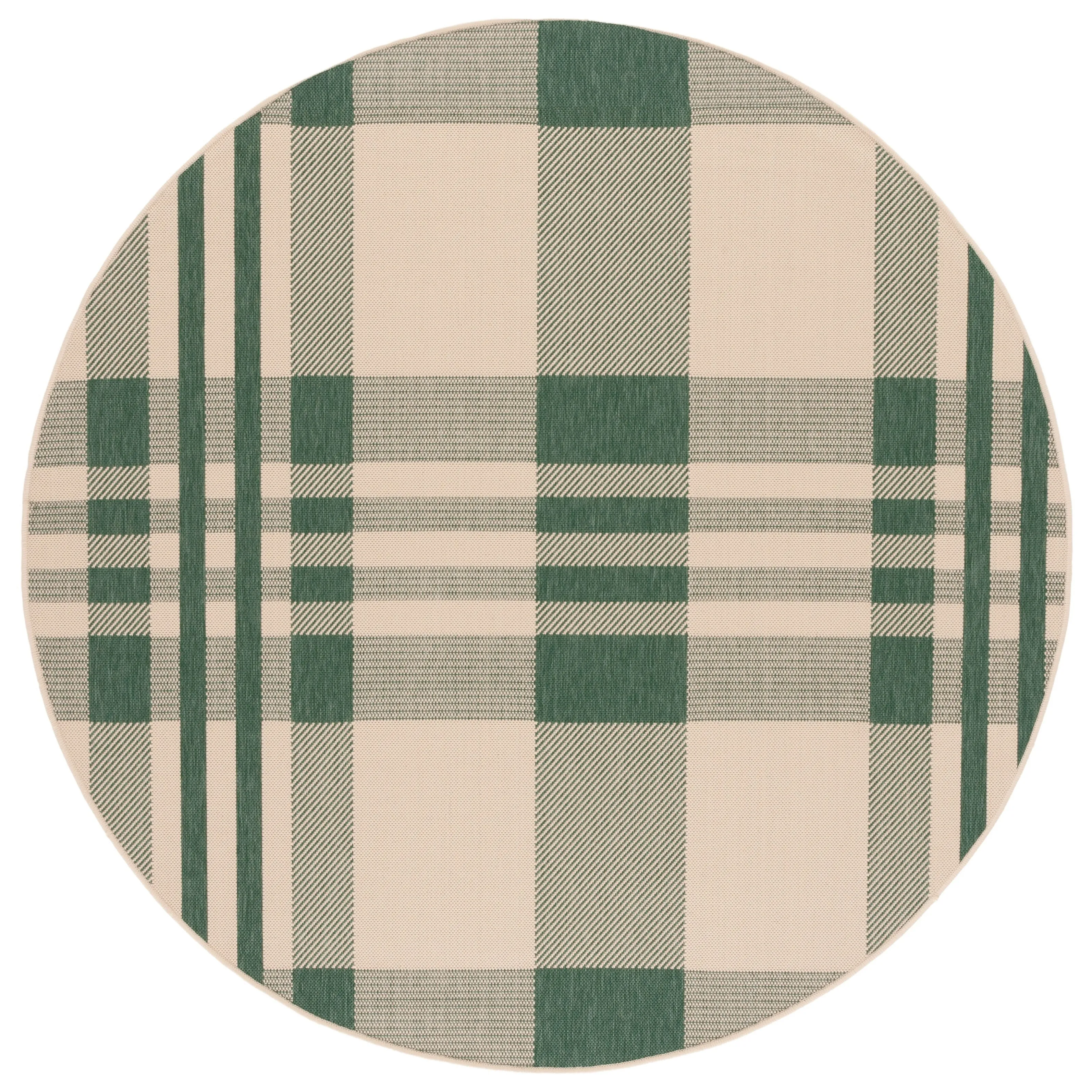 SAFAVIEH Courtyard Oriole Plaid Indoor/ Outdoor Waterproof Patio Backyard.
