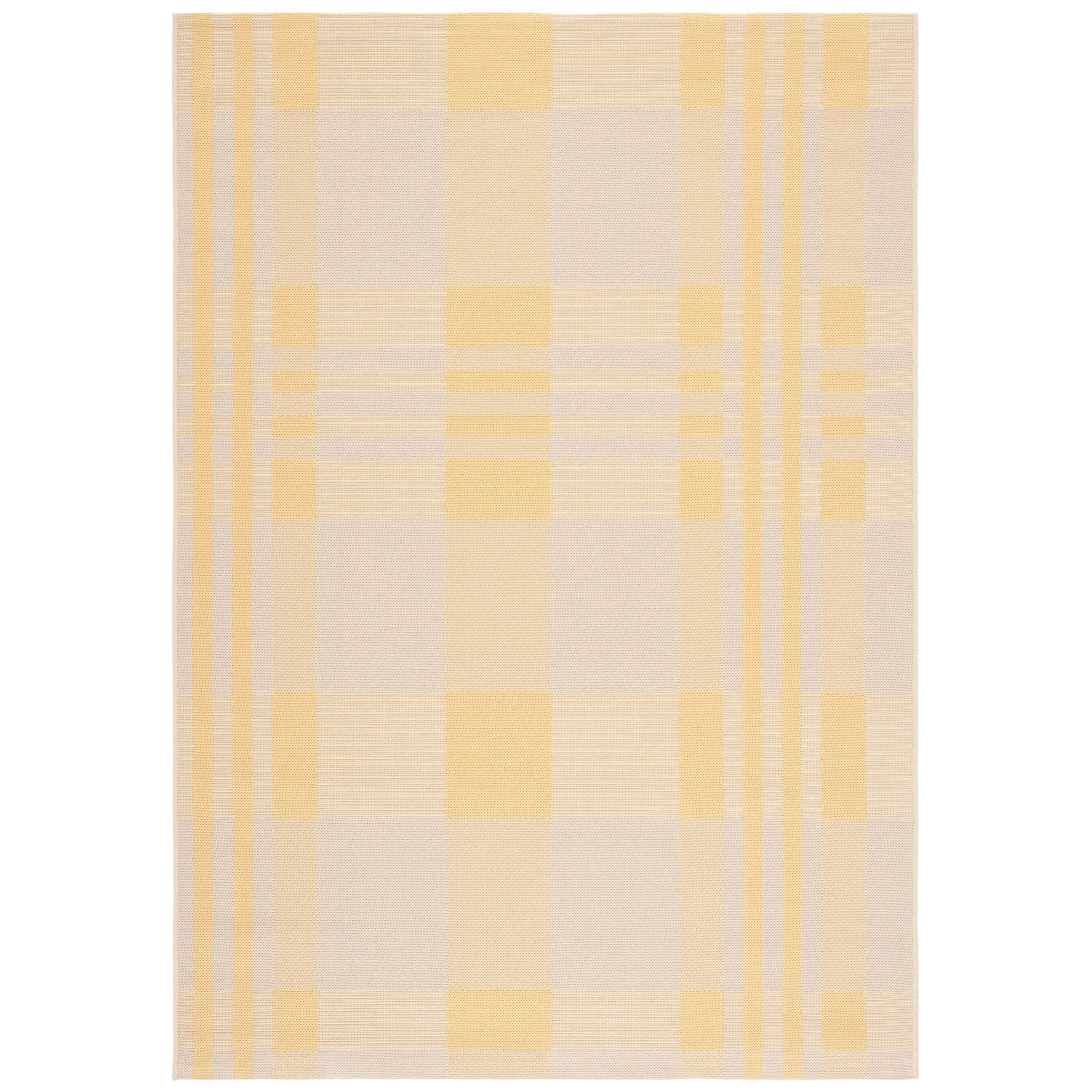 SAFAVIEH Courtyard Oriole Plaid Indoor/ Outdoor Waterproof Patio Backyard.