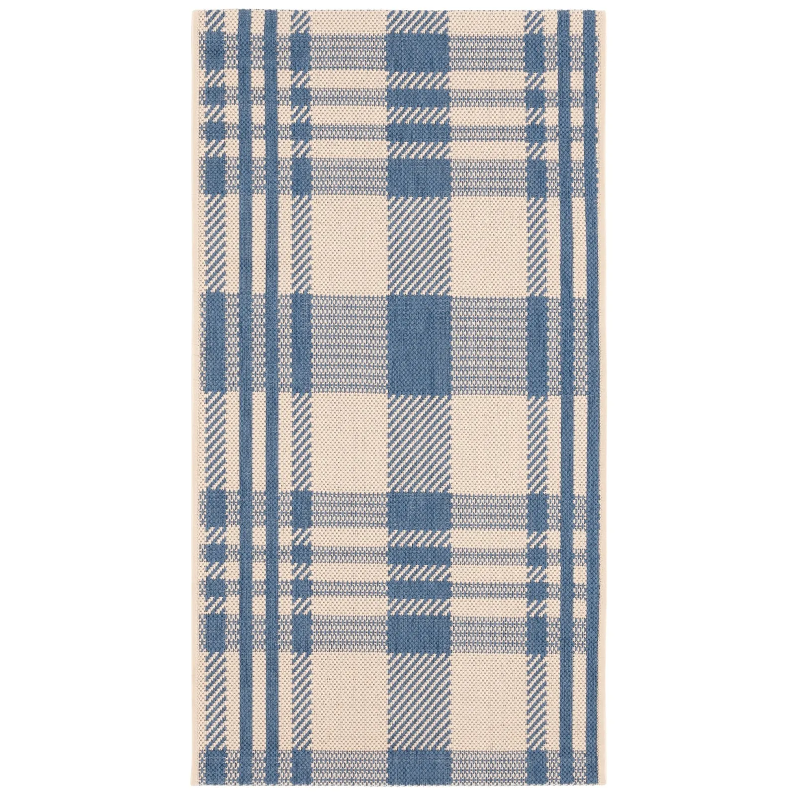 SAFAVIEH Courtyard Oriole Plaid Indoor/ Outdoor Waterproof Patio Backyard.