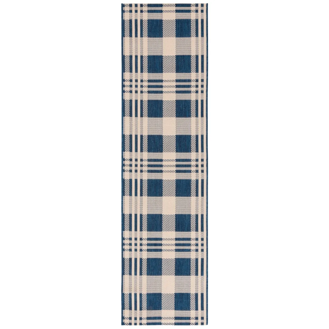 SAFAVIEH Courtyard Oriole Plaid Indoor/ Outdoor Waterproof Patio Backyard.