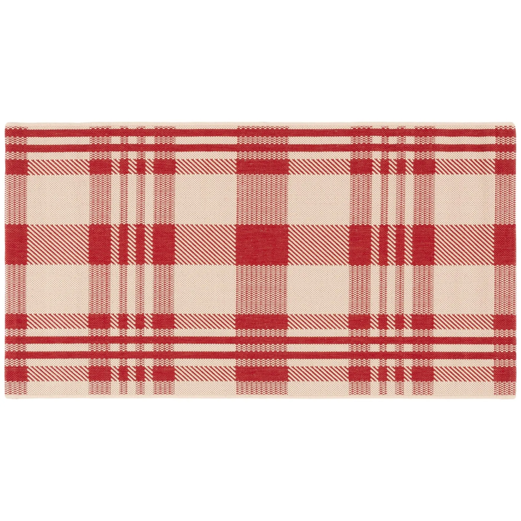 SAFAVIEH Courtyard Oriole Plaid Indoor/ Outdoor Waterproof Patio Backyard.