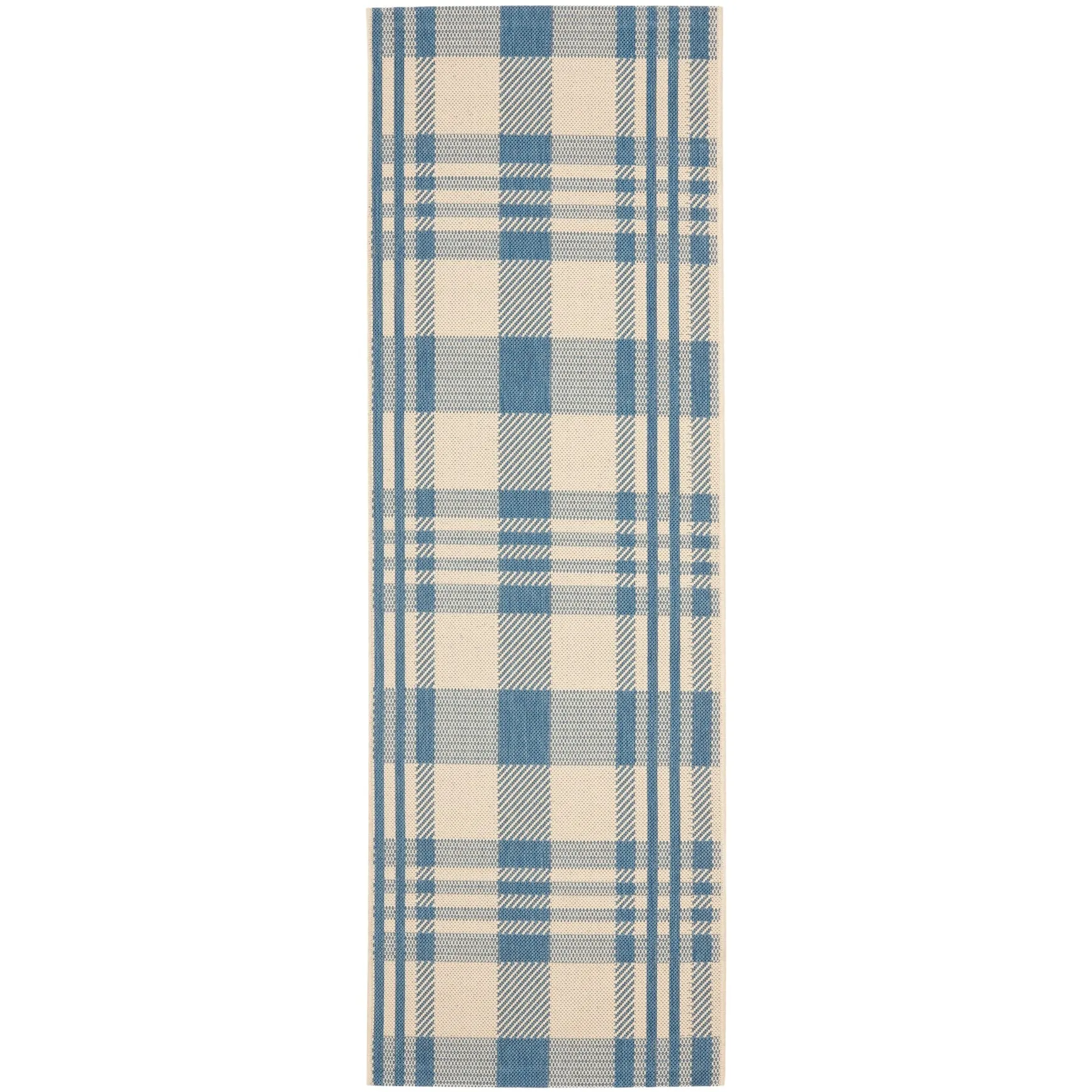 SAFAVIEH Courtyard Oriole Plaid Indoor/ Outdoor Waterproof Patio Backyard.