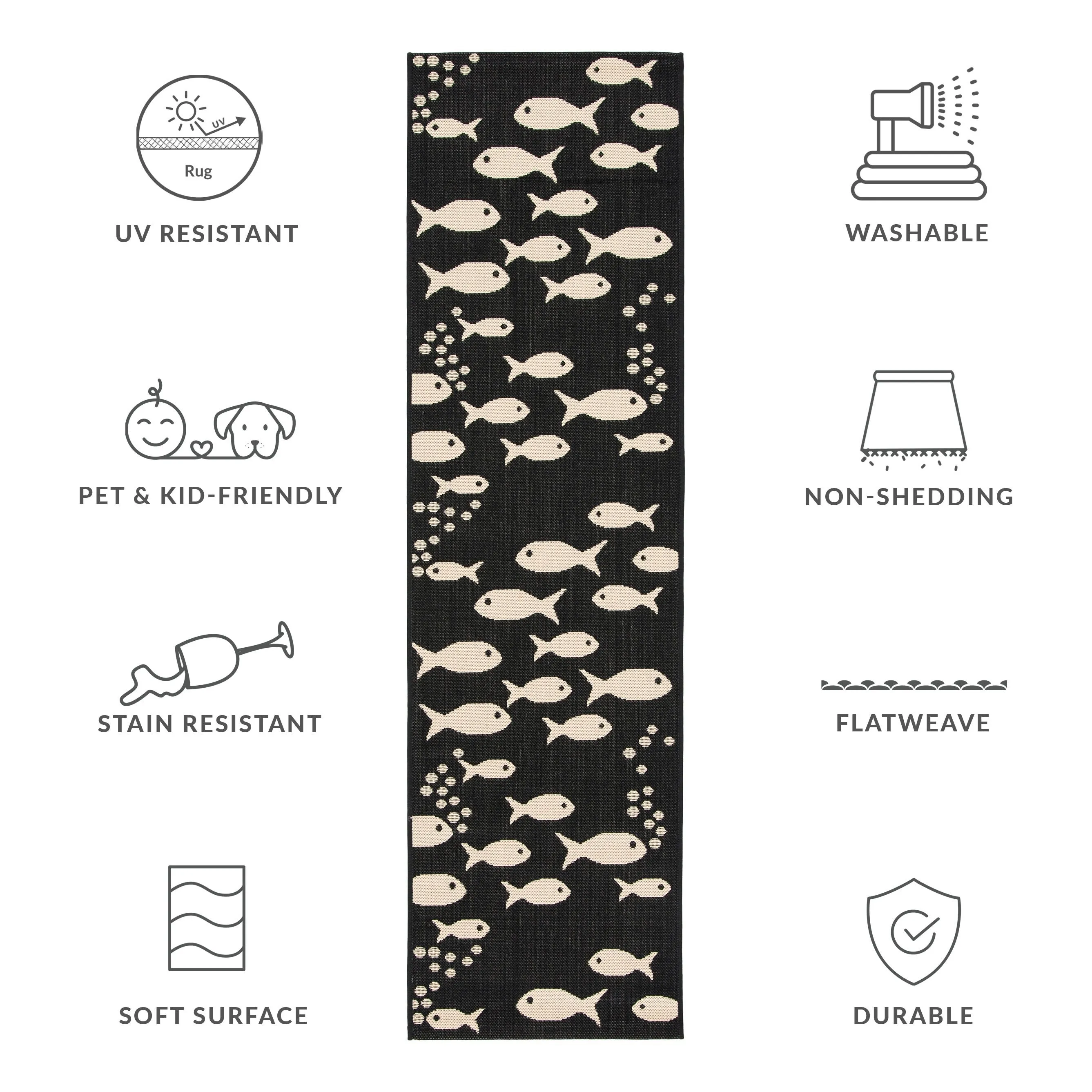 SAFAVIEH Courtyard Ragne Indoor/ Outdoor Waterproof Patio Backyard Rug