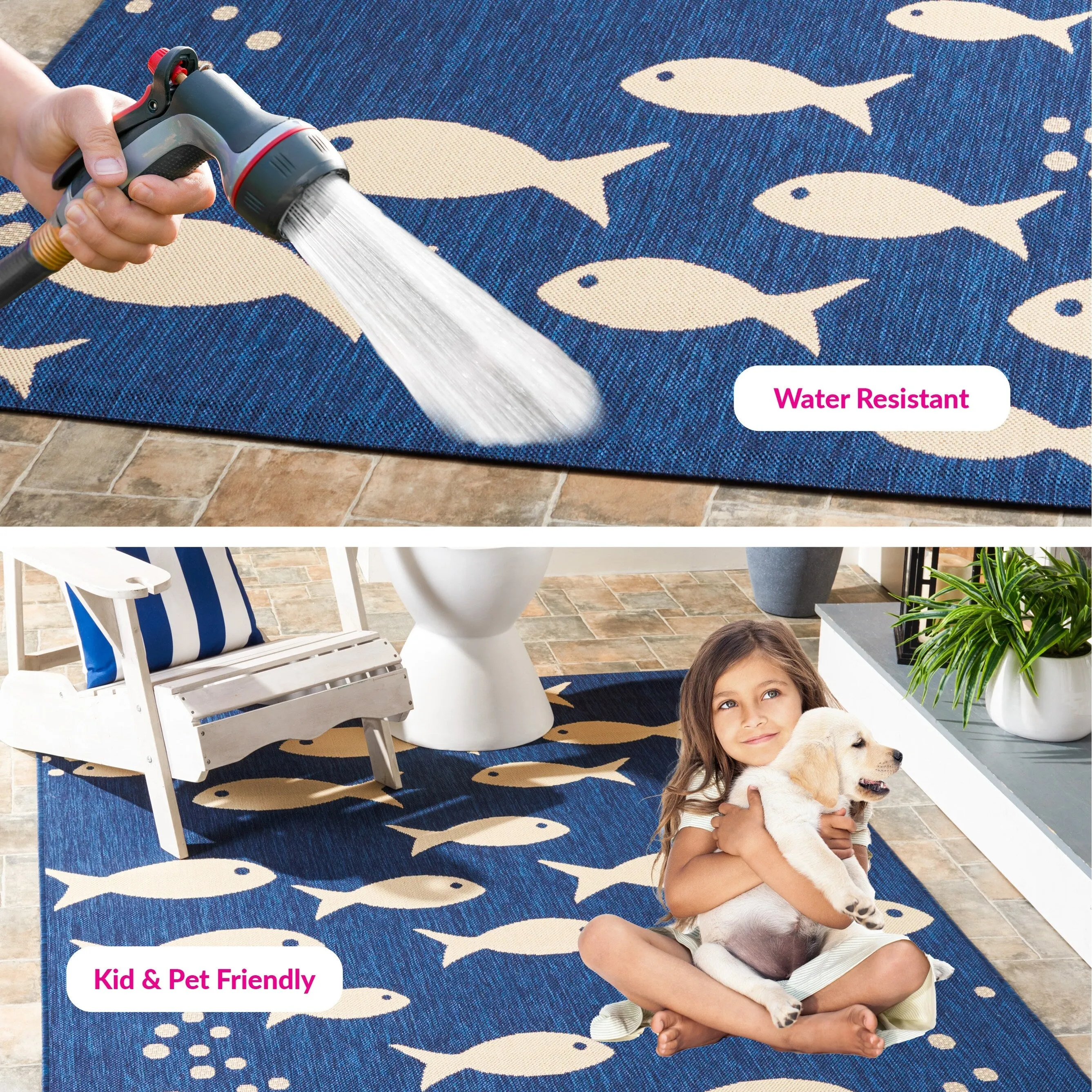 SAFAVIEH Courtyard Ragne Indoor/ Outdoor Waterproof Patio Backyard Rug