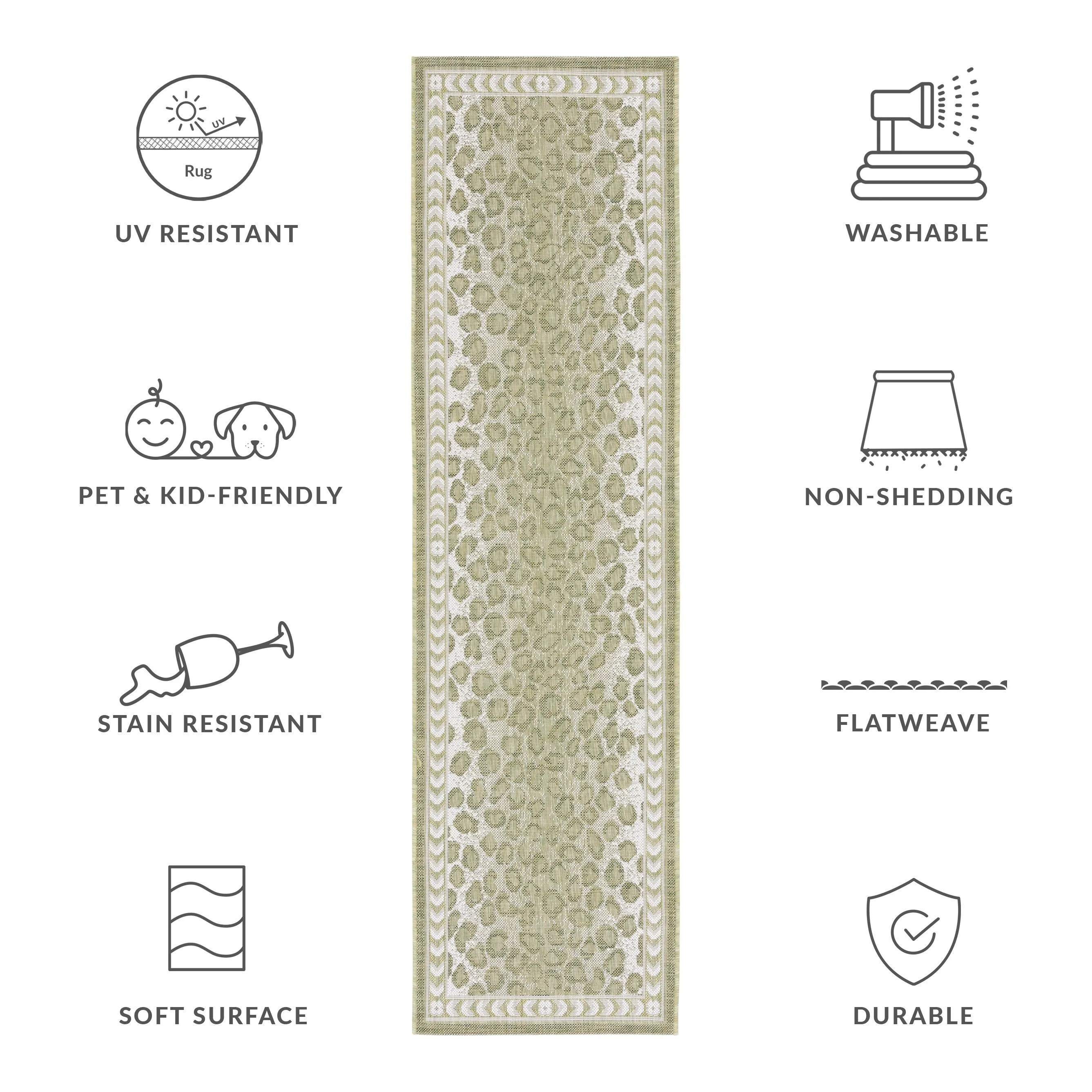 SAFAVIEH Courtyard Sanyi Indoor/ Outdoor Waterproof Patio Backyard Rug