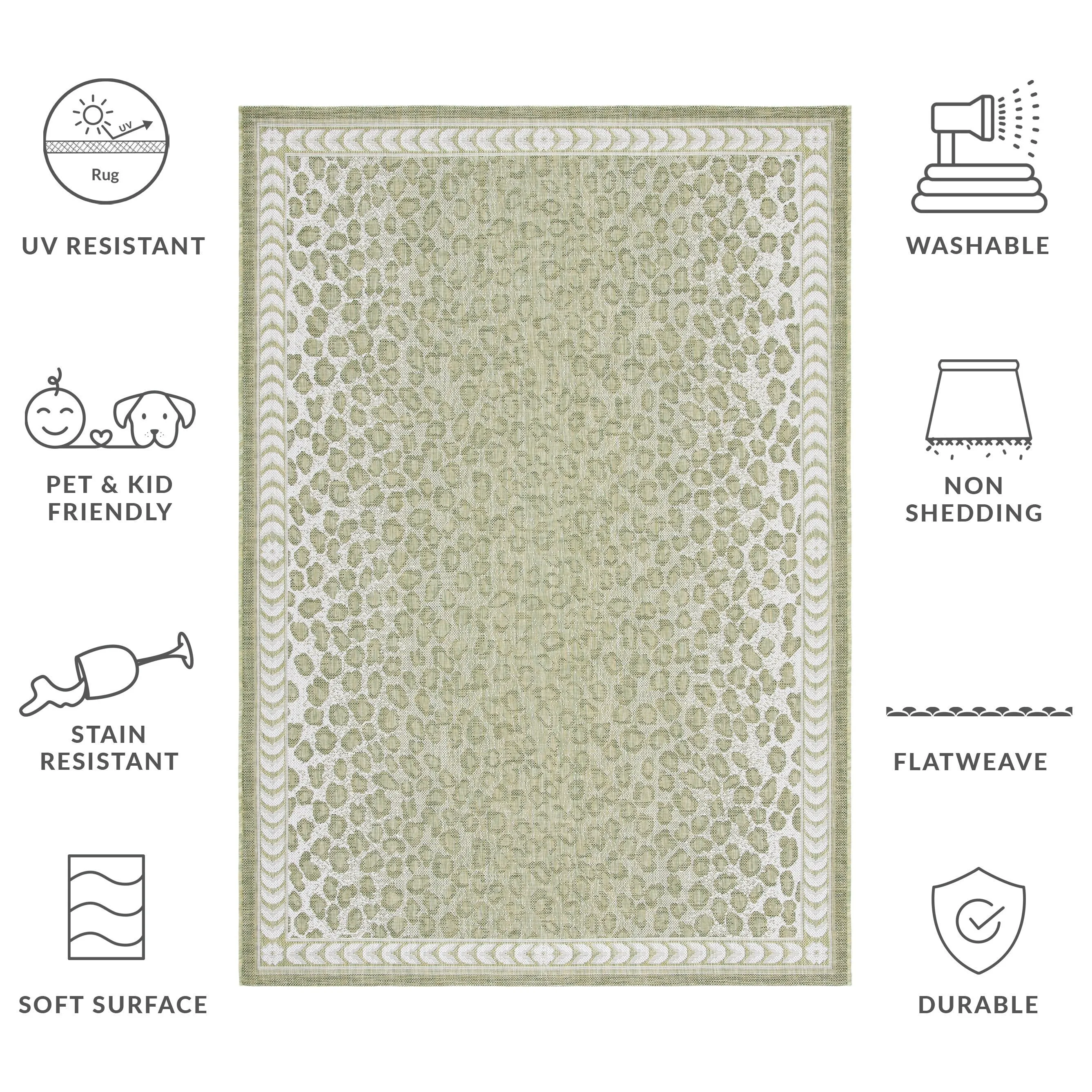 SAFAVIEH Courtyard Sanyi Indoor/ Outdoor Waterproof Patio Backyard Rug