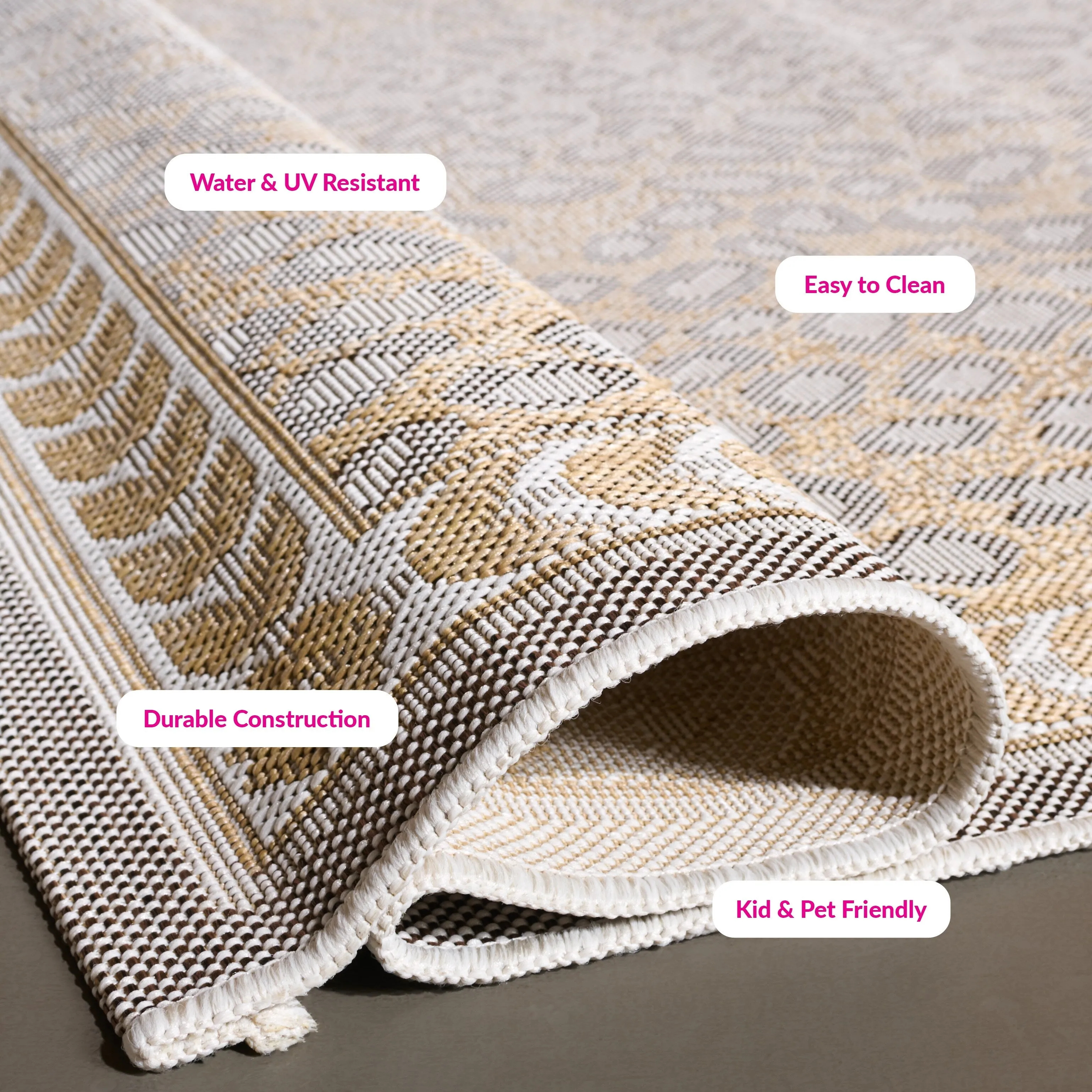SAFAVIEH Courtyard Sanyi Indoor/ Outdoor Waterproof Patio Backyard Rug