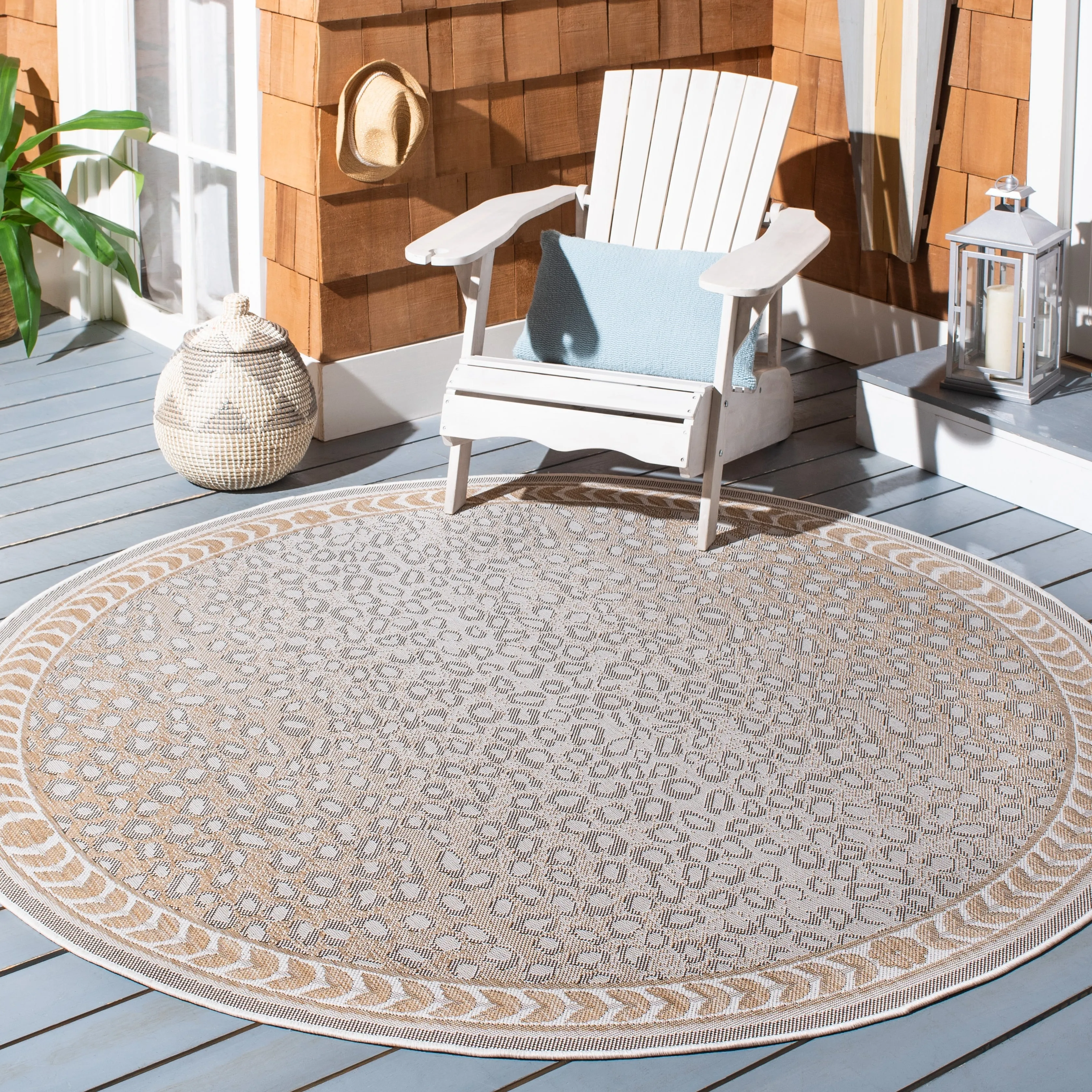 SAFAVIEH Courtyard Sanyi Indoor/ Outdoor Waterproof Patio Backyard Rug