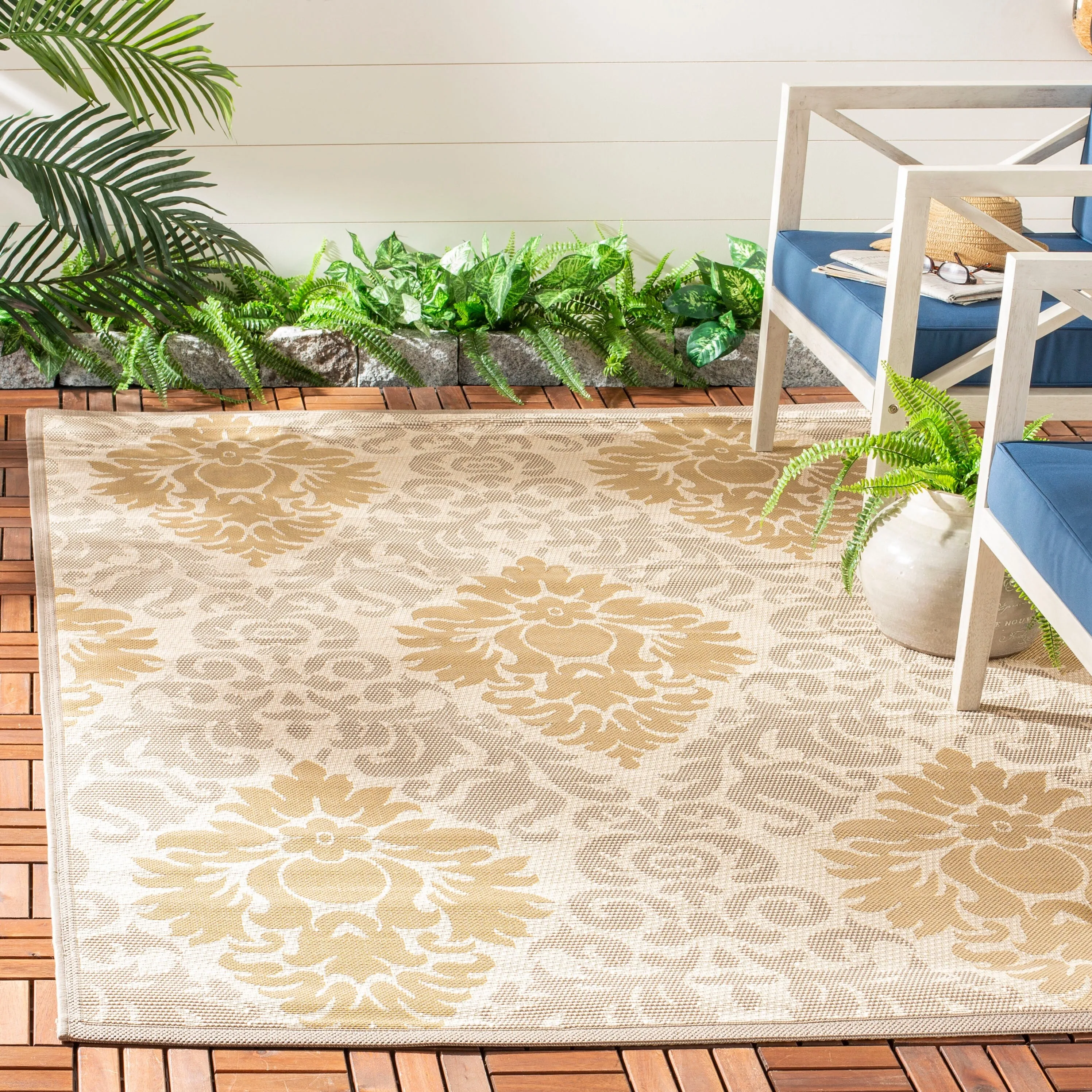 SAFAVIEH Courtyard Vicki Indoor/ Outdoor Waterproof Patio Backyard Rug
