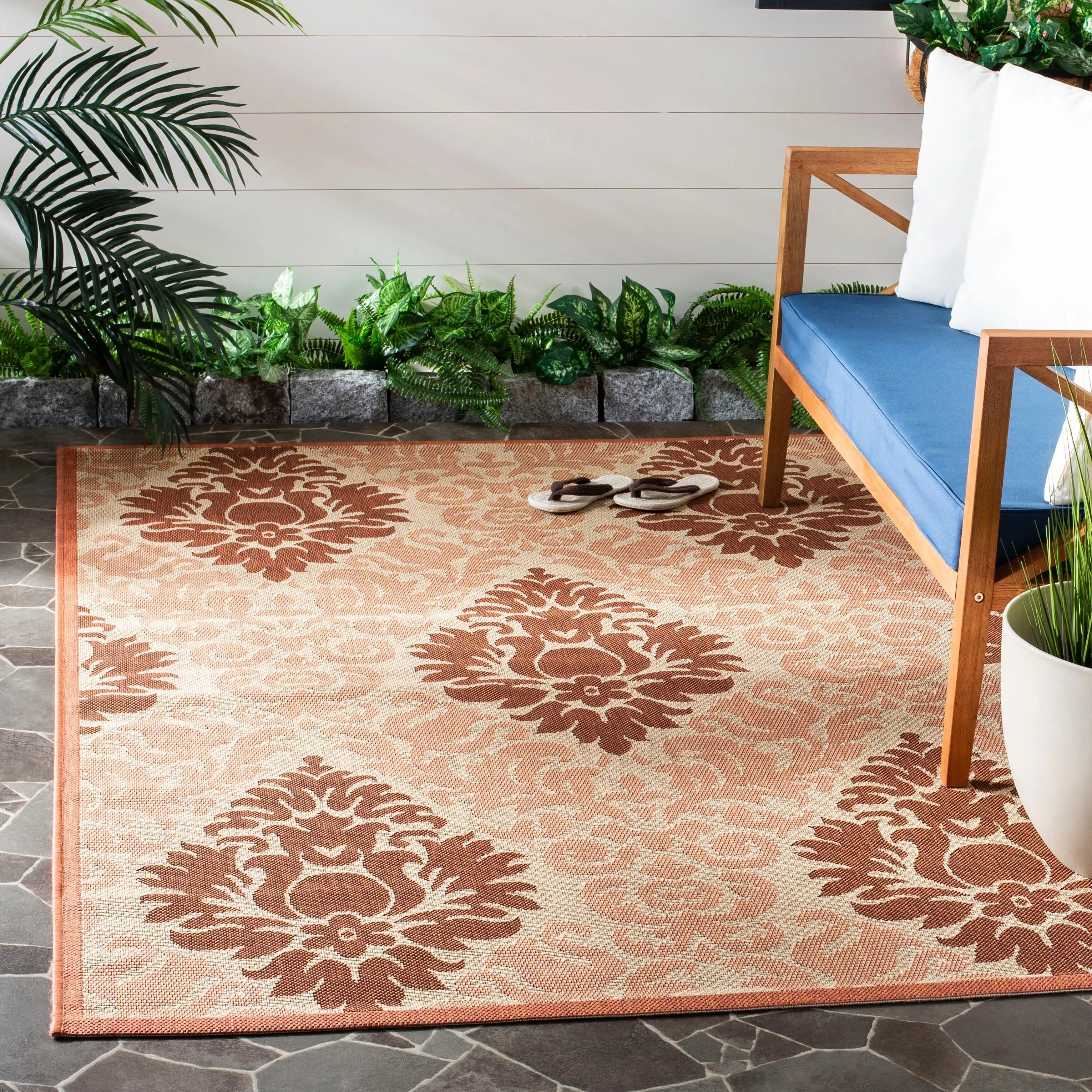 SAFAVIEH Courtyard Vicki Indoor/ Outdoor Waterproof Patio Backyard Rug