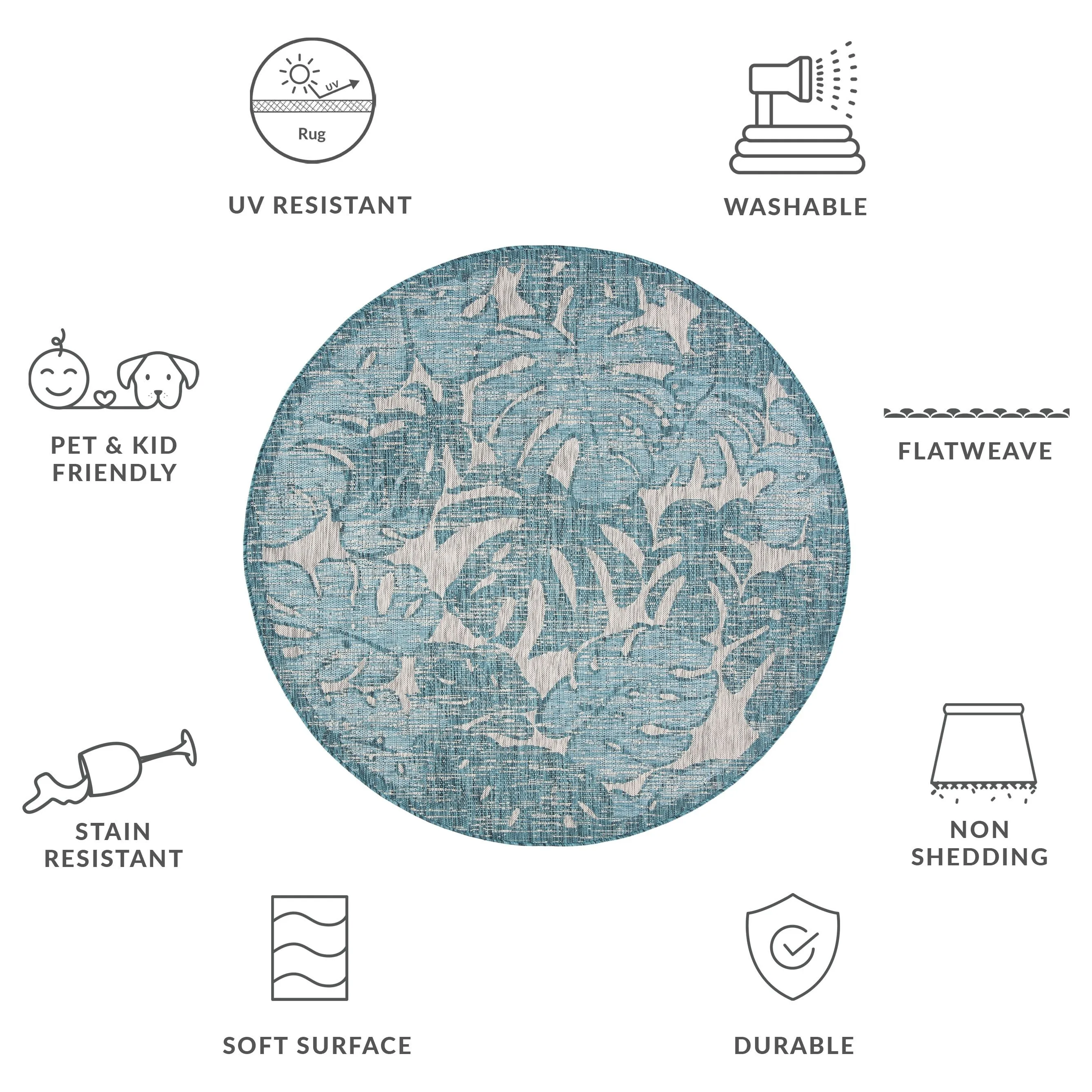SAFAVIEH Courtyard Zuleyha Indoor/ Outdoor Waterproof Patio Backyard Rug