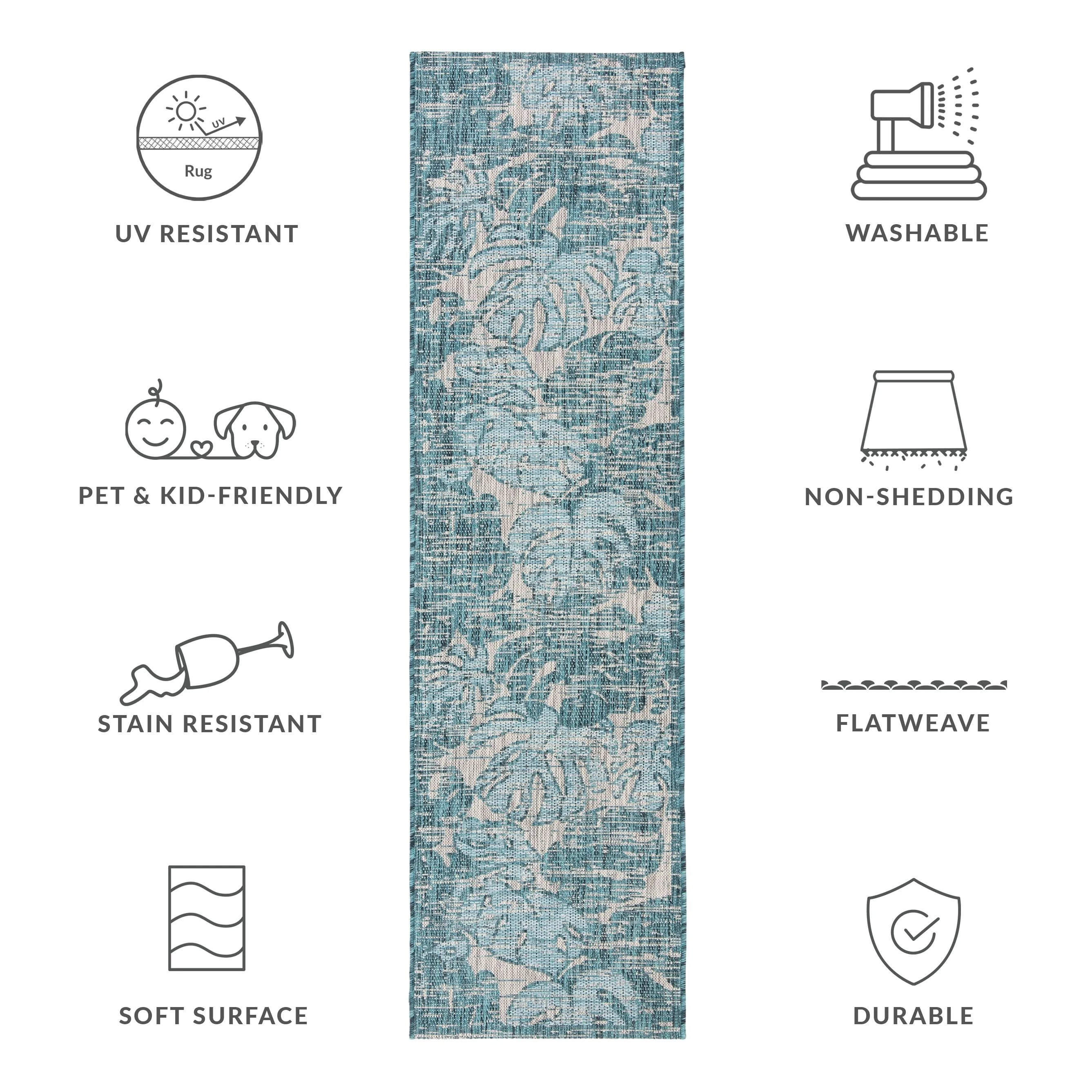 SAFAVIEH Courtyard Zuleyha Indoor/ Outdoor Waterproof Patio Backyard Rug