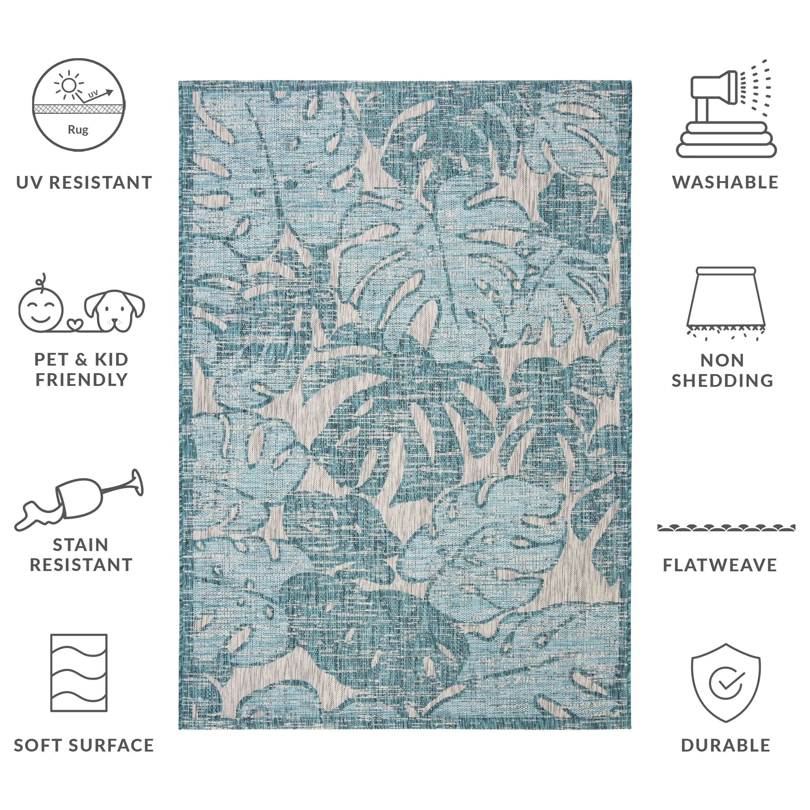 SAFAVIEH Courtyard Zuleyha Indoor/ Outdoor Waterproof Patio Backyard Rug