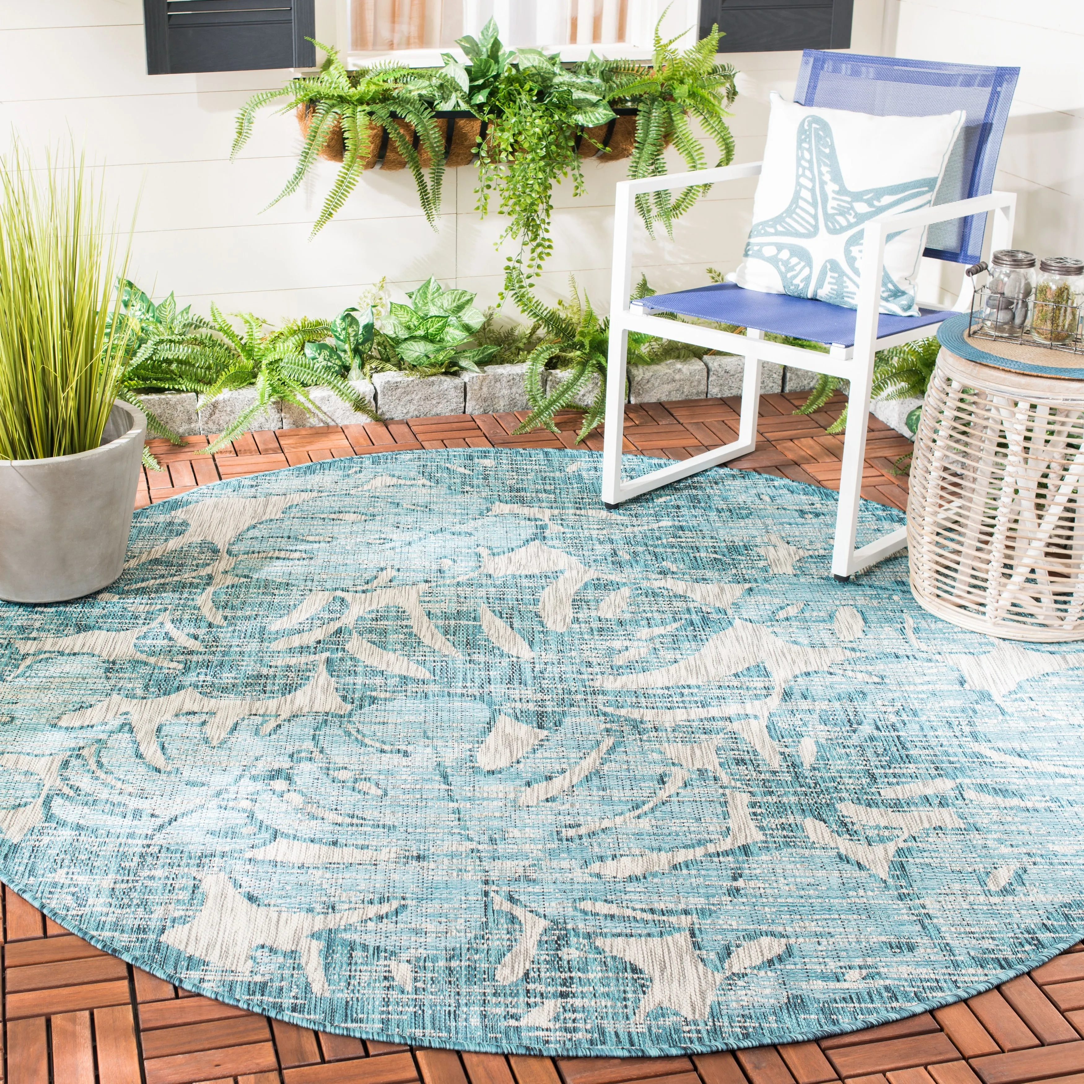 SAFAVIEH Courtyard Zuleyha Indoor/ Outdoor Waterproof Patio Backyard Rug