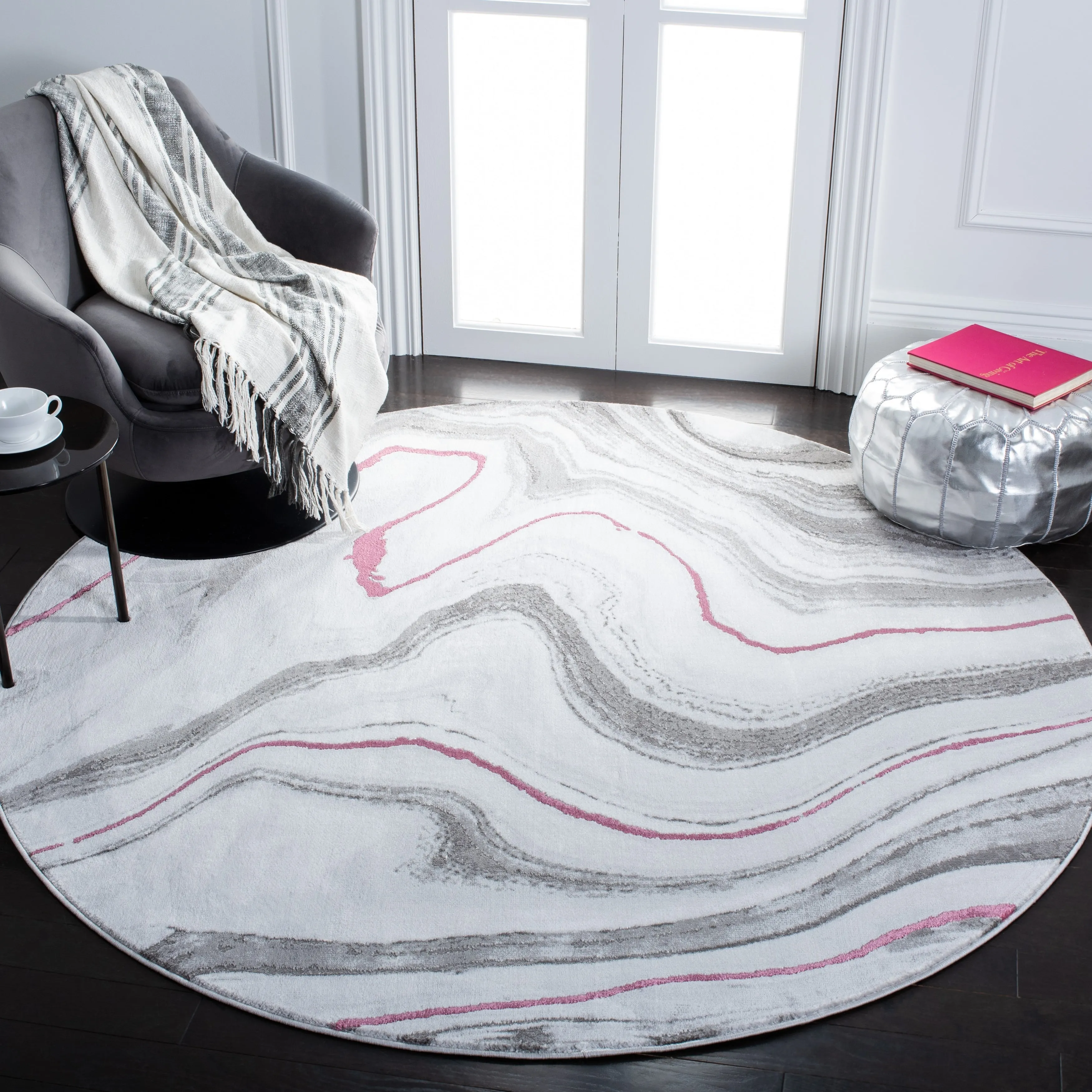 SAFAVIEH Craft Elvyra Modern Abstract Marble Pattern Rug