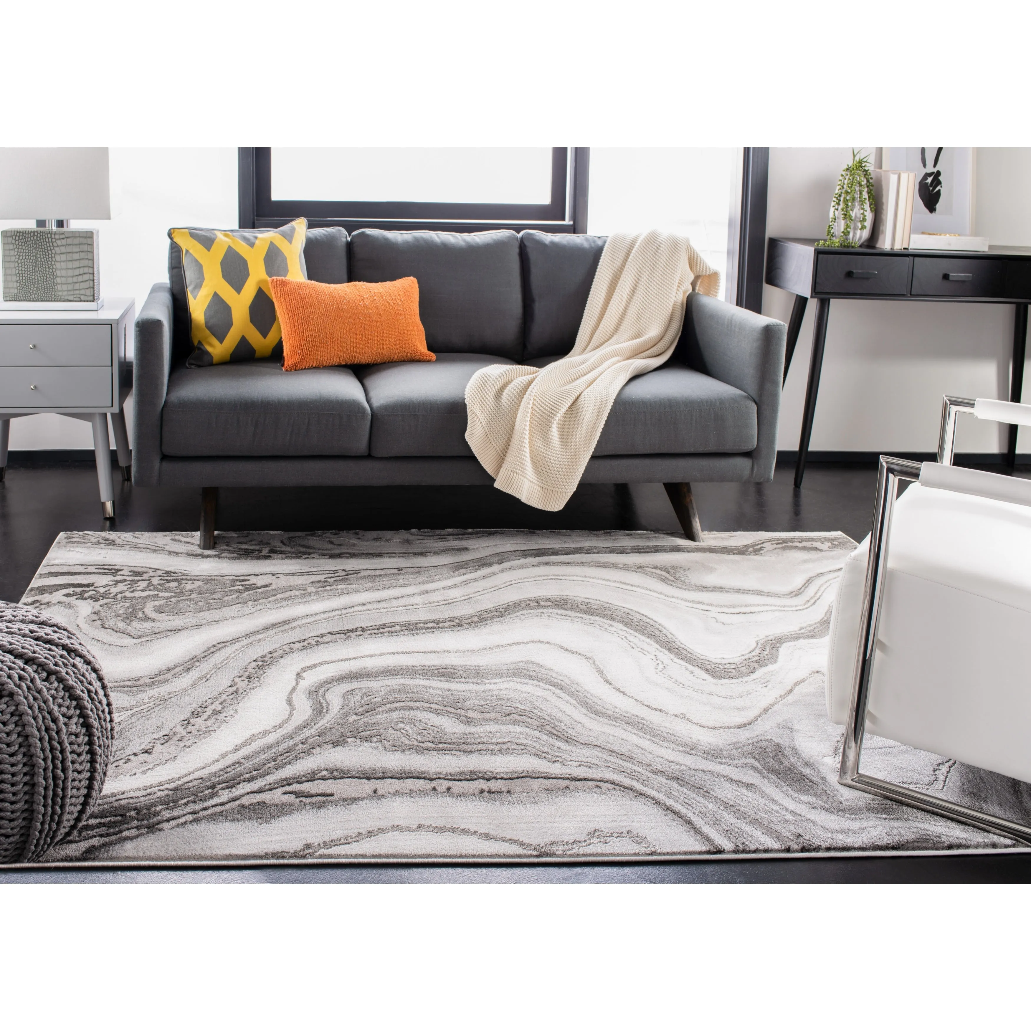 SAFAVIEH Craft Elvyra Modern Abstract Marble Pattern Rug