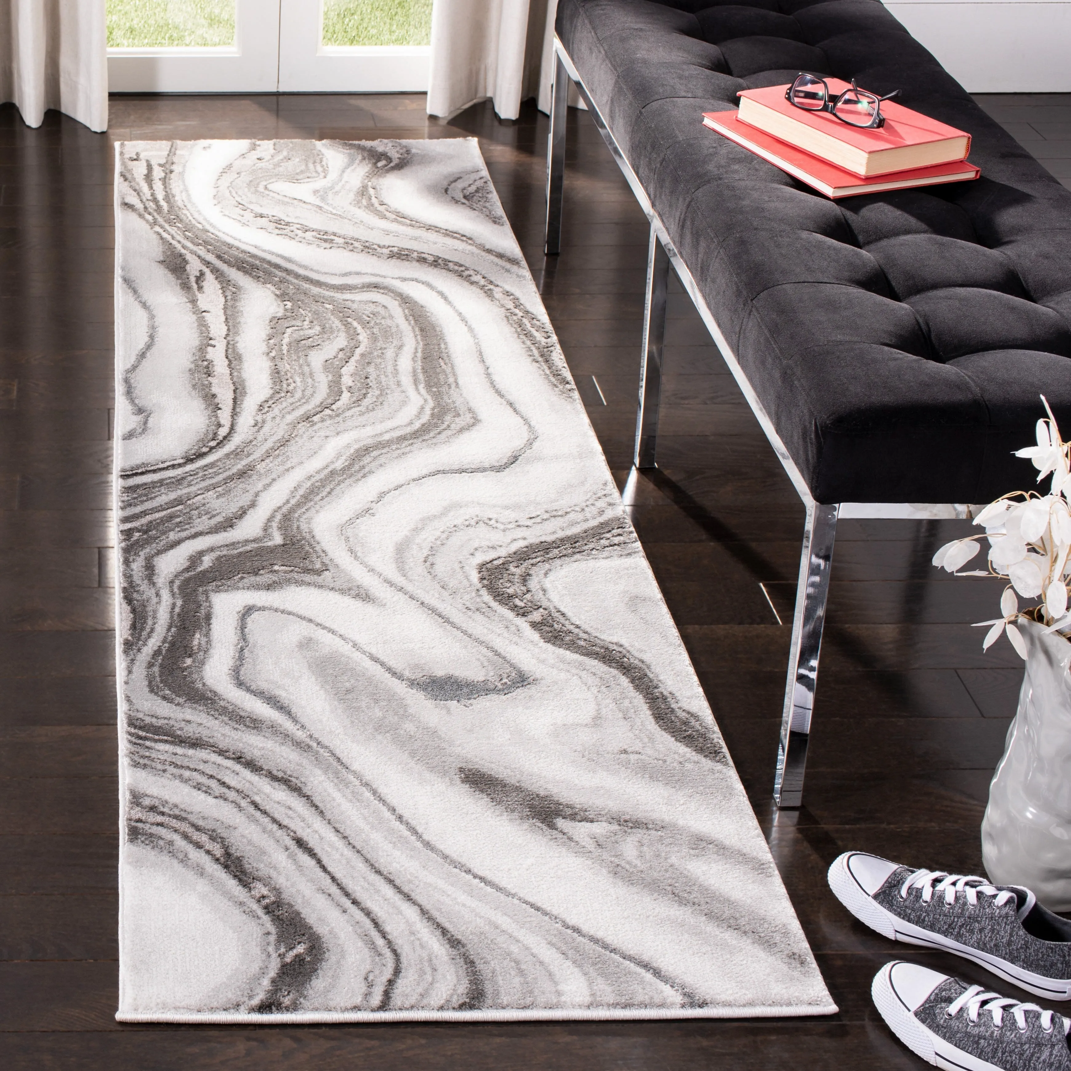 SAFAVIEH Craft Elvyra Modern Abstract Marble Pattern Rug