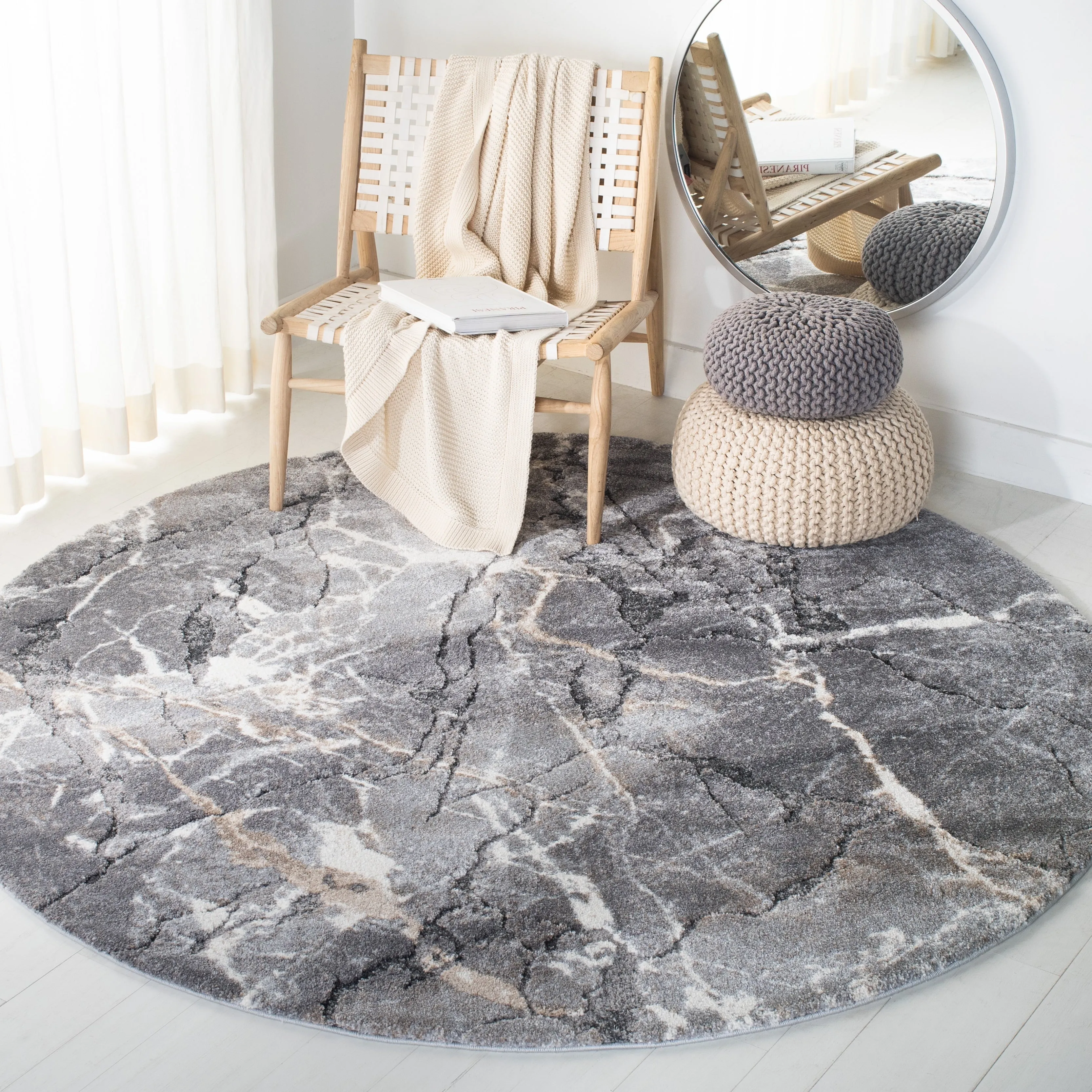 SAFAVIEH Cyrus Shag Nevra Abstract 1-inch Thick Rug