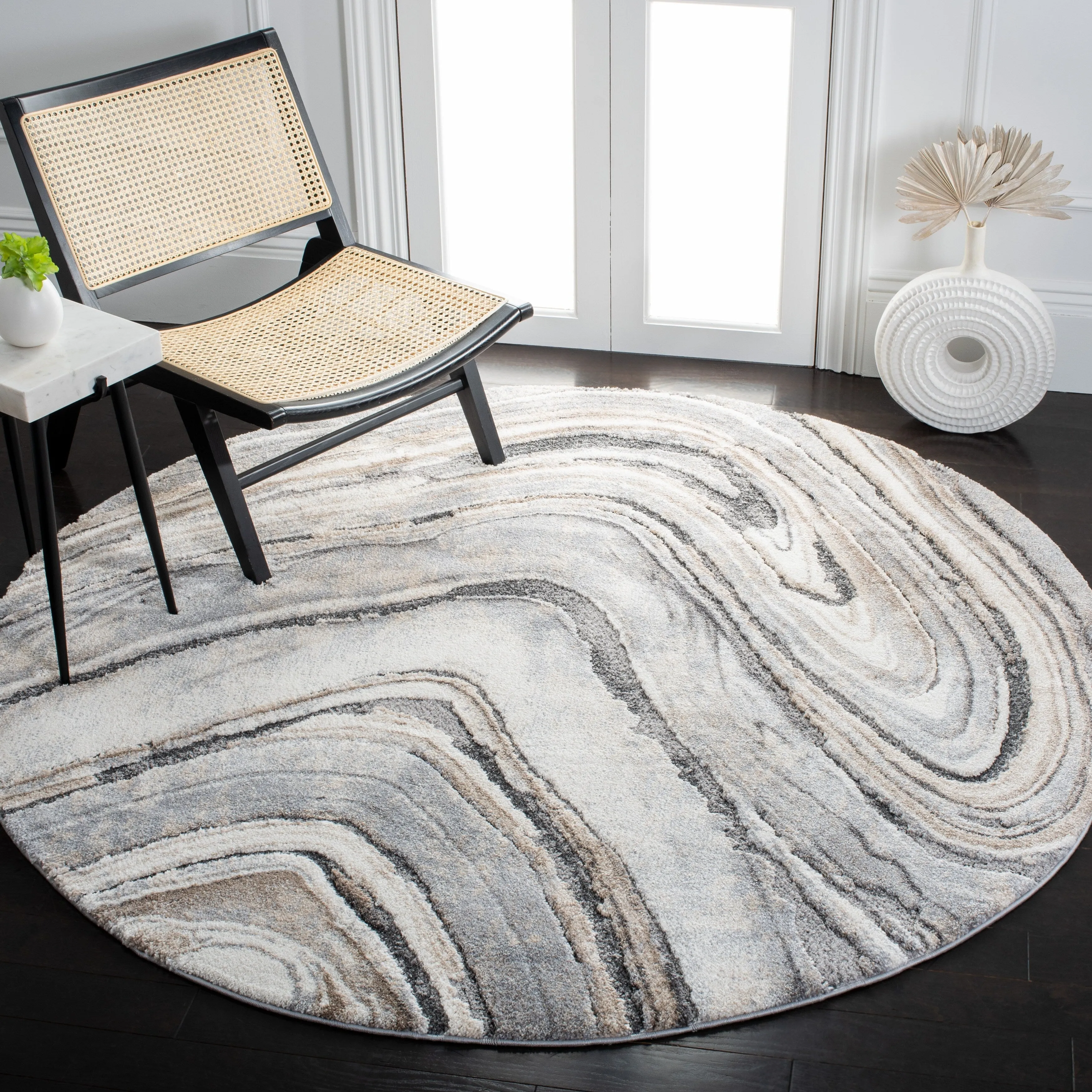 SAFAVIEH Cyrus Shag Vicenta Abstract 1-inch Thick Rug