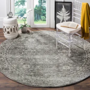 SAFAVIEH Evoke Adele Vintage Oriental Distressed Rug - Grey/Ivory - 5'3 Round