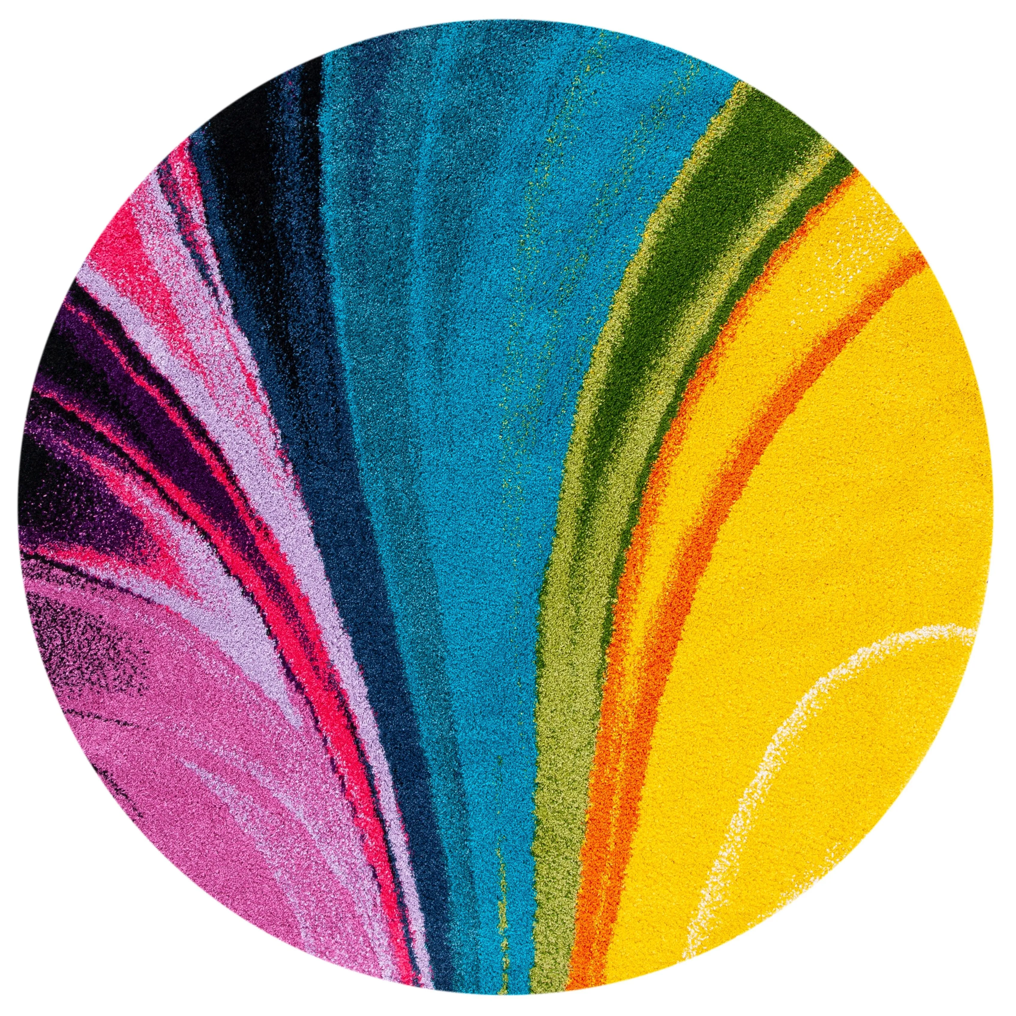 SAFAVIEH. Fiesta Shag Avdie Abstract Rug