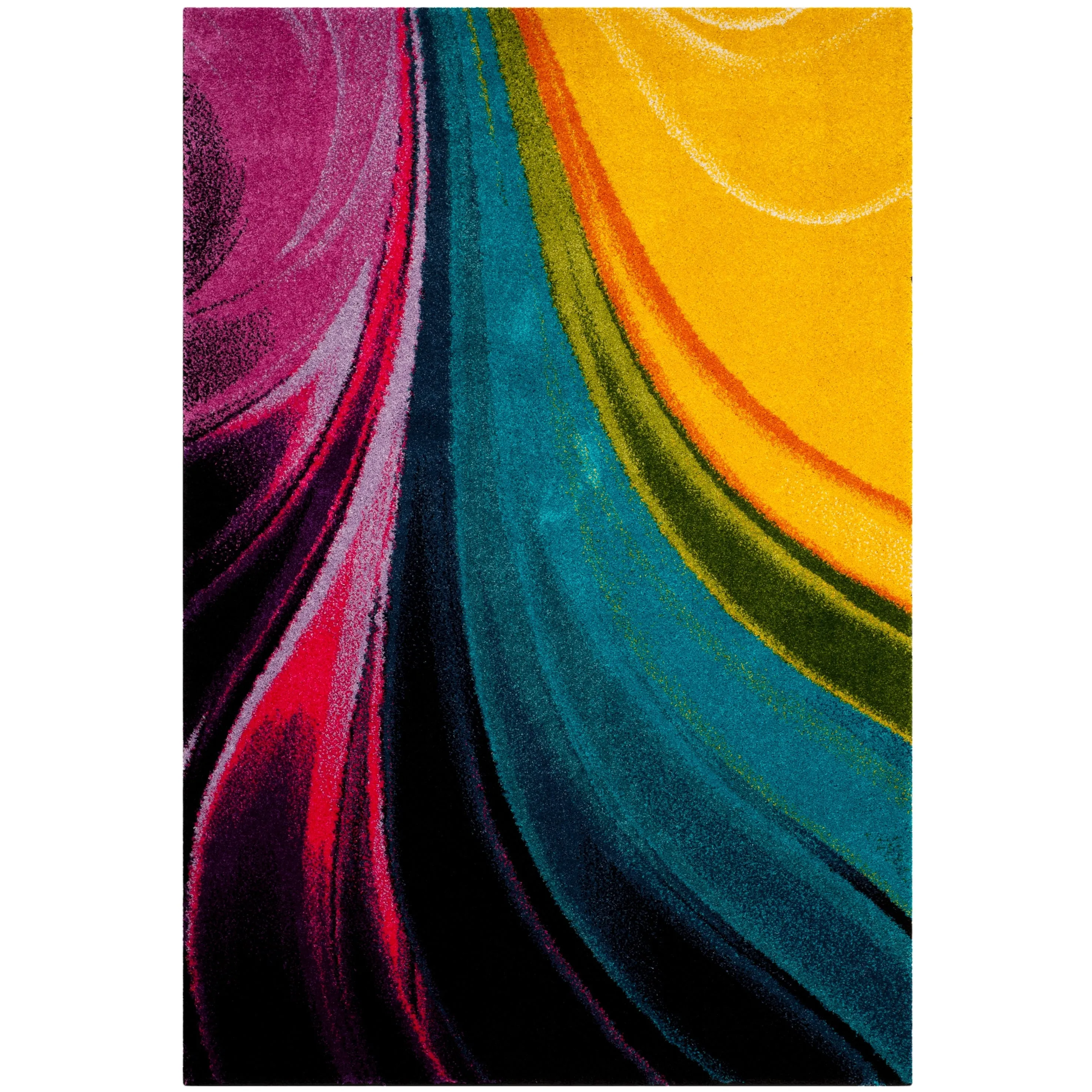 SAFAVIEH Fiesta Shag Christin Abstract Rug - Multi - 5' 1 x 7' 6
