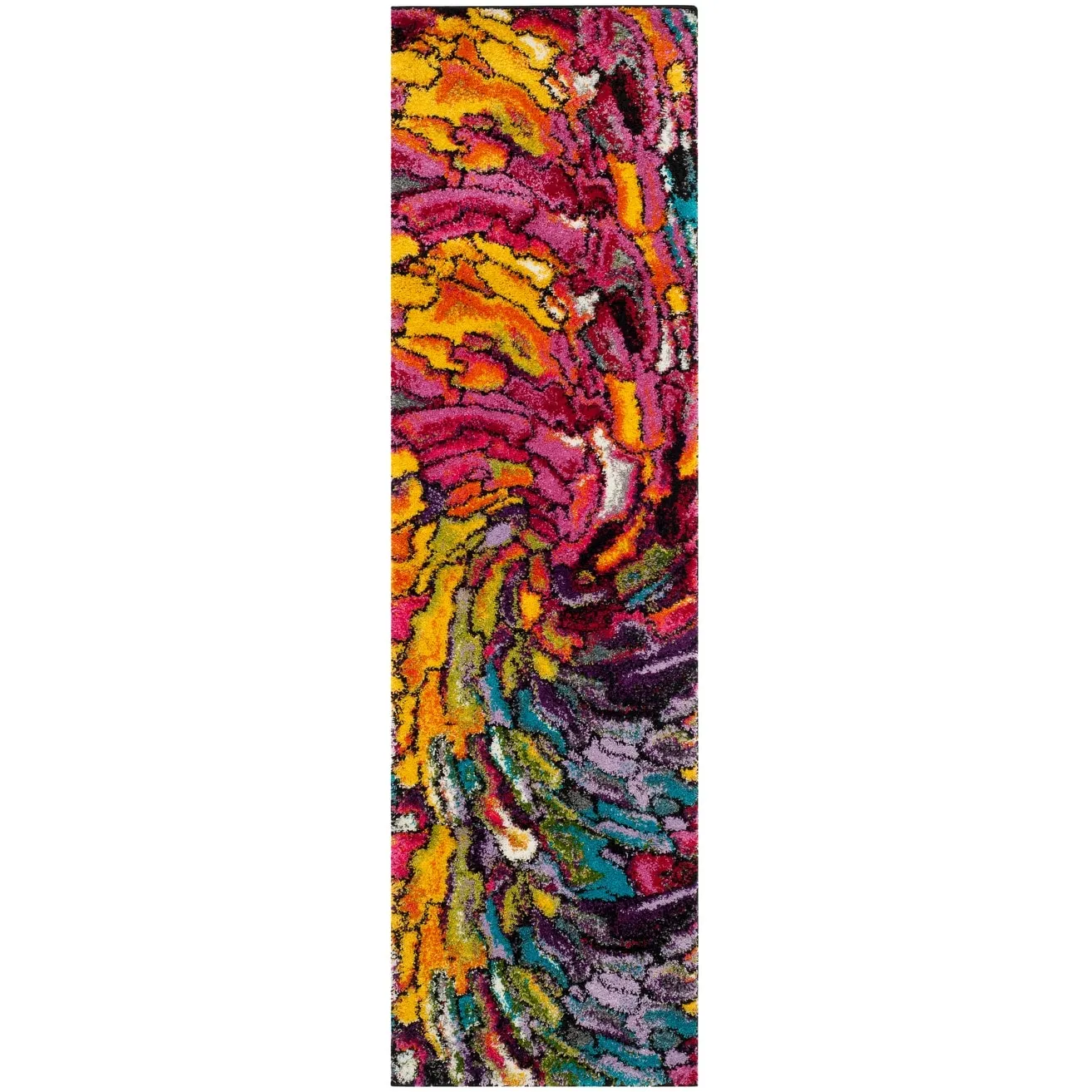 SAFAVIEH Fiesta Shag Victorina Abstract Rainbow Rug