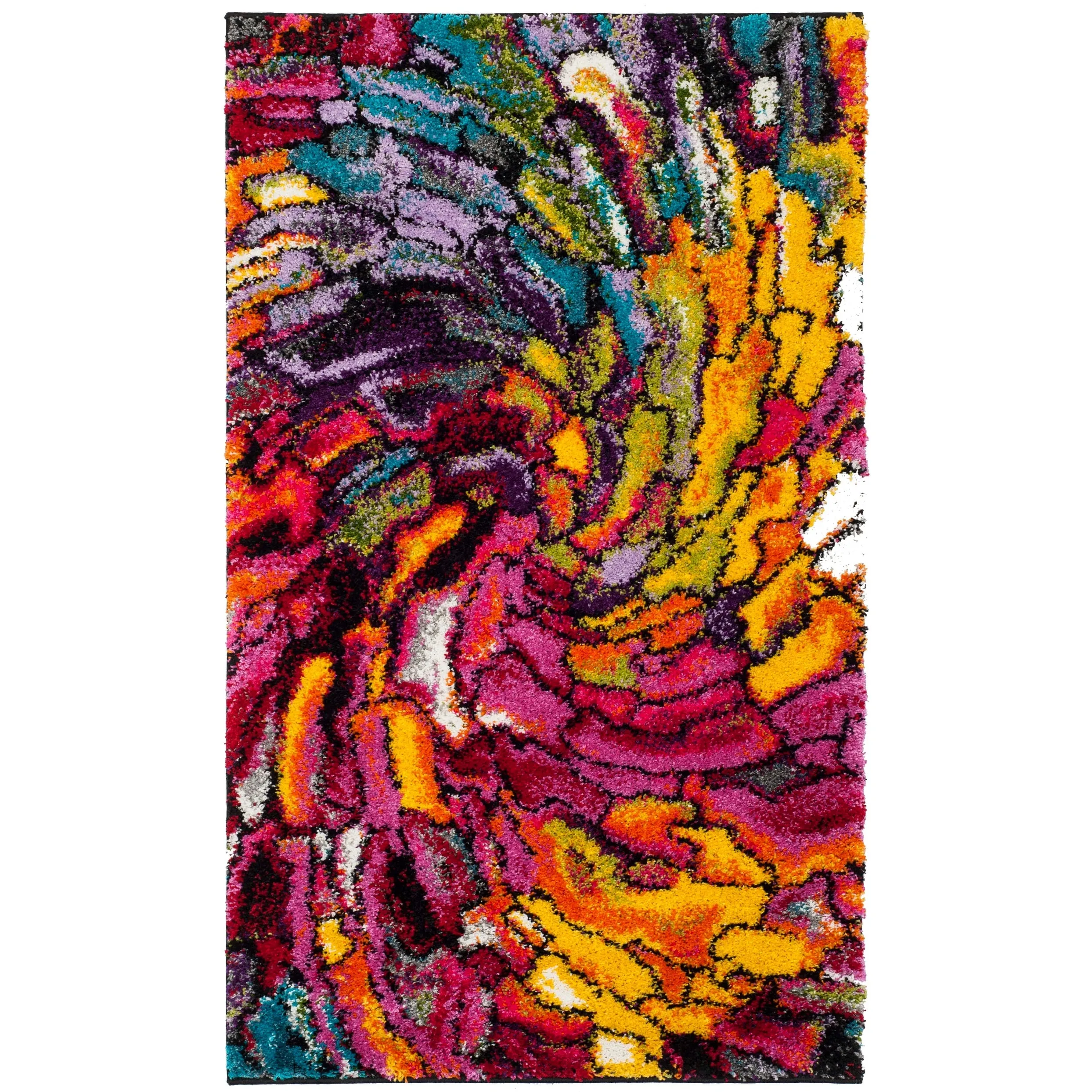 SAFAVIEH Fiesta Shag Victorina Abstract Rainbow Rug