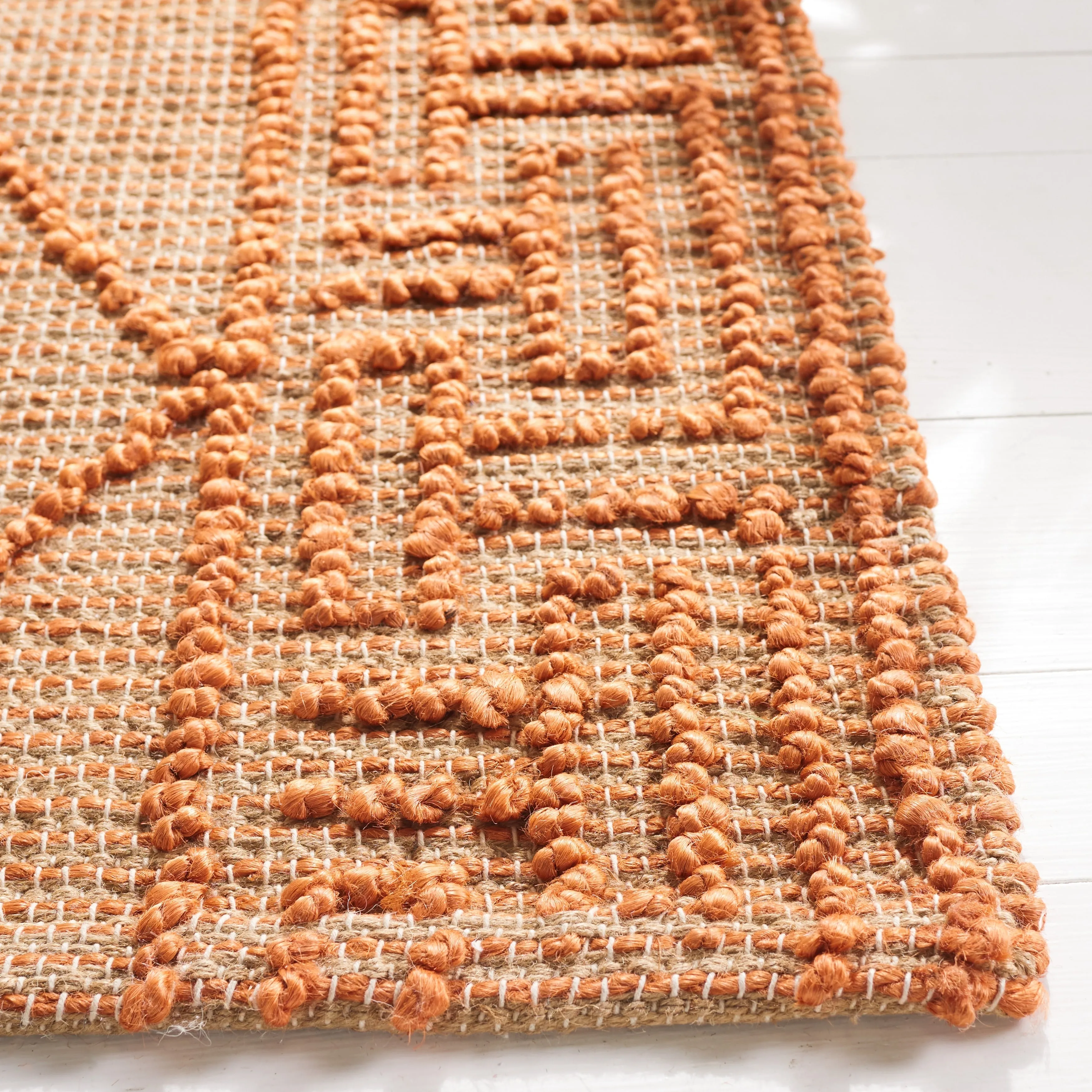 SAFAVIEH Flatweave Natural Fiber Gertrudes Geometric Jute Rug